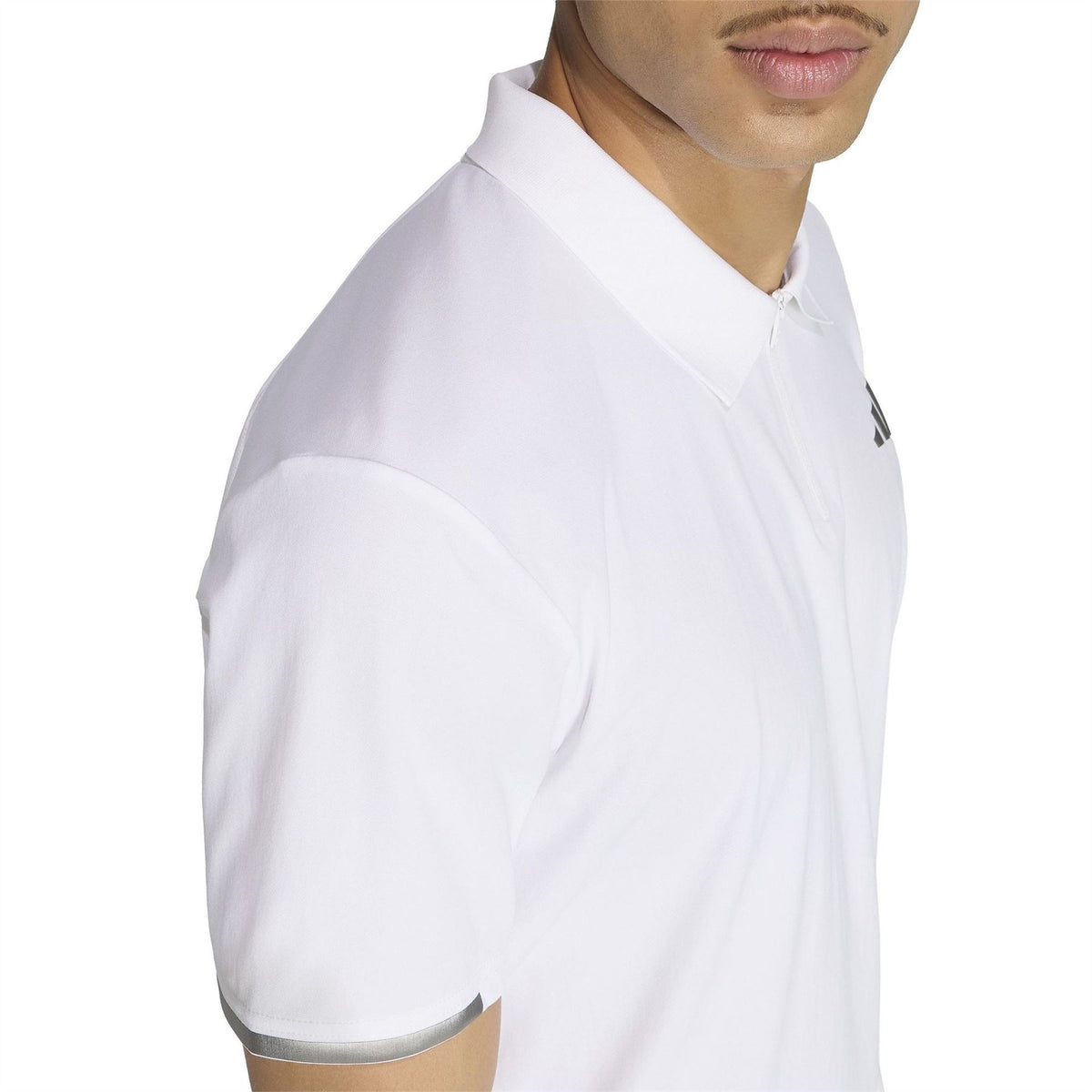 adidas Wim Bold Logo Collared Short Sleeve Polo Shirt
