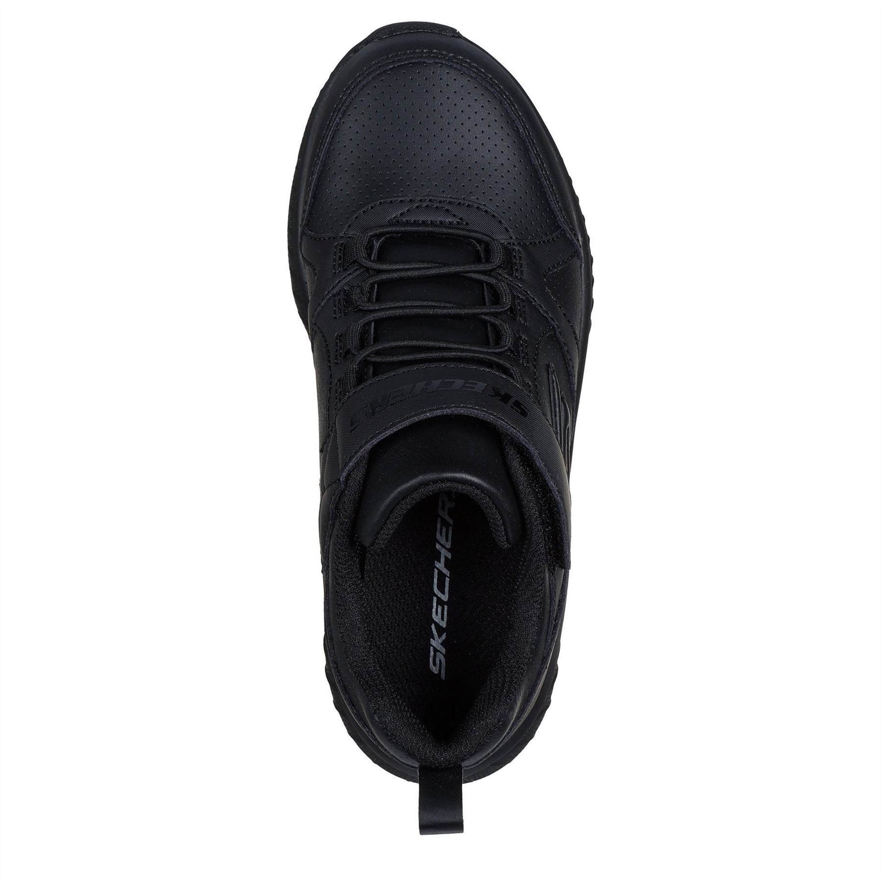 Skechers Bungee And Strap Microperf School S Low Top Trainers Girls