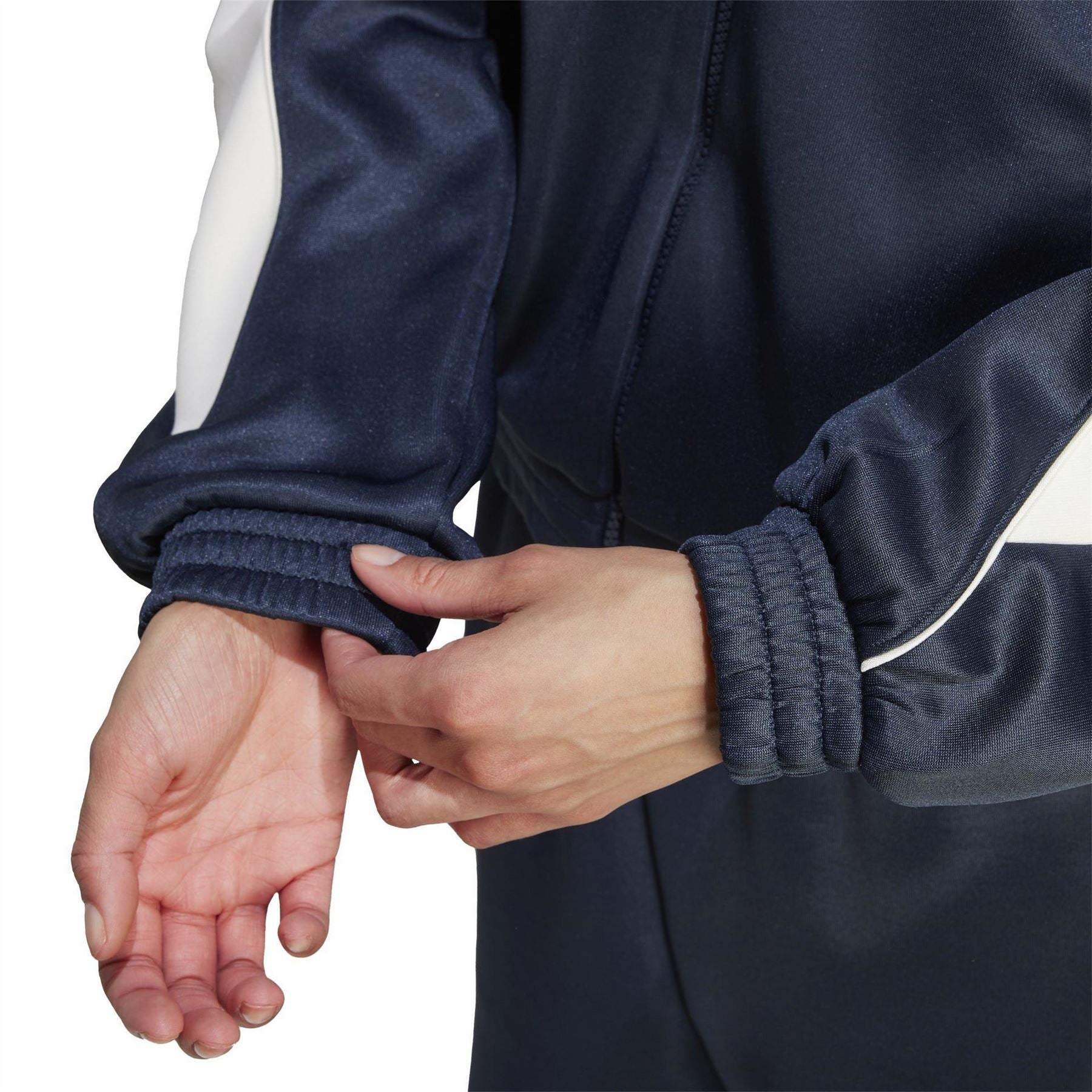 adidas Solid Patterned Zip Neck Track Jacket