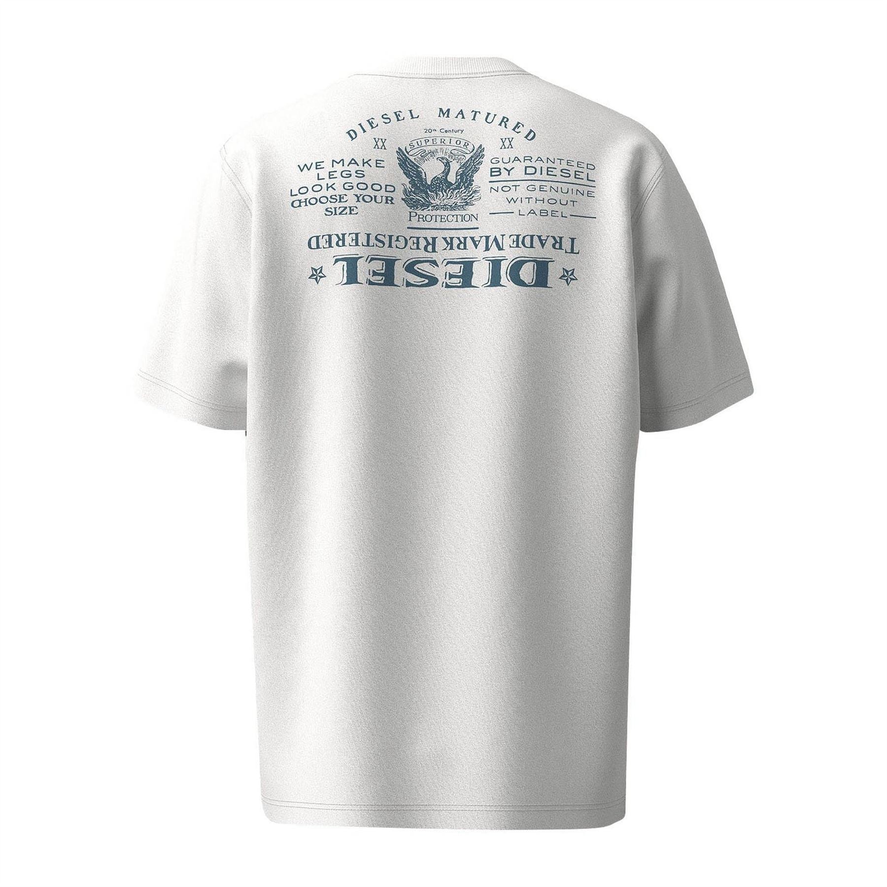 Diesel Upside Down Back Print Regular Fit T-Shirt