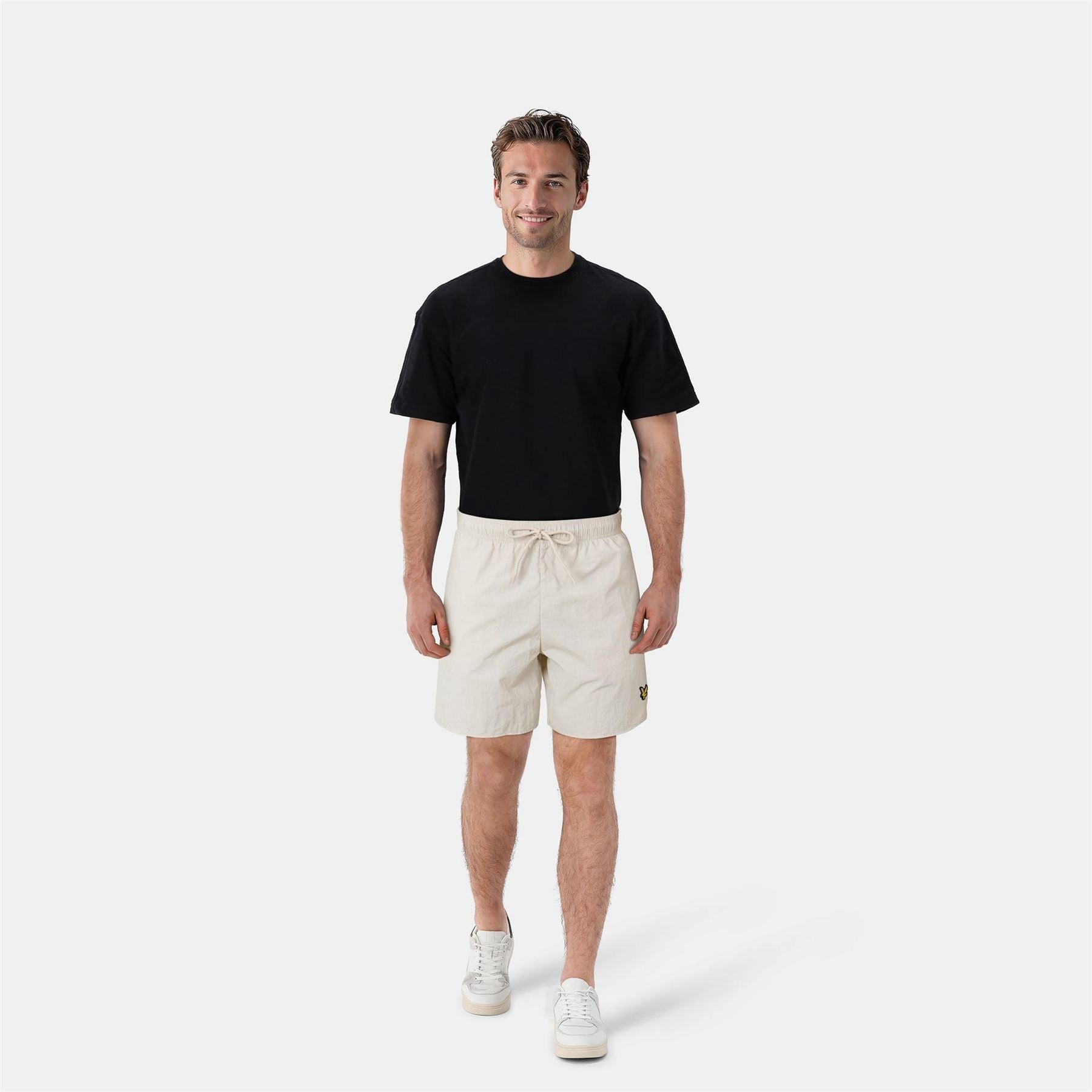 Lyle and Scott Plain Swimming Logo Print Shorts