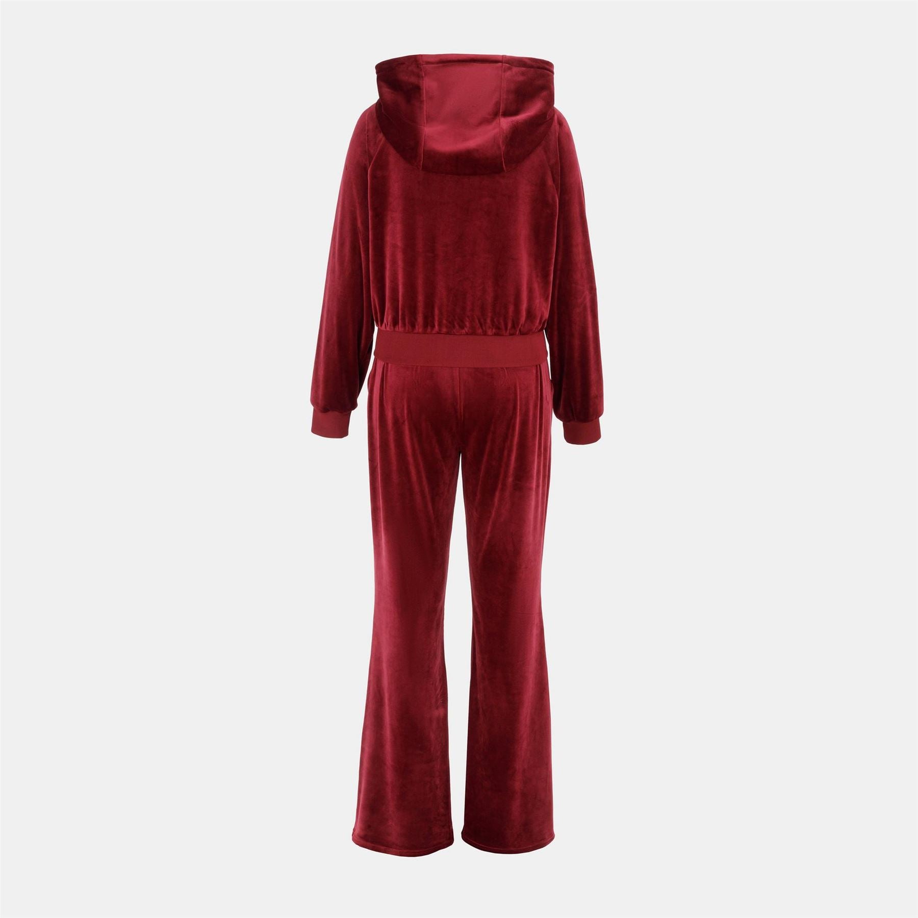Miso Hooded Zip Neck Long Sleeve Solid Patterned Jumpsuit
