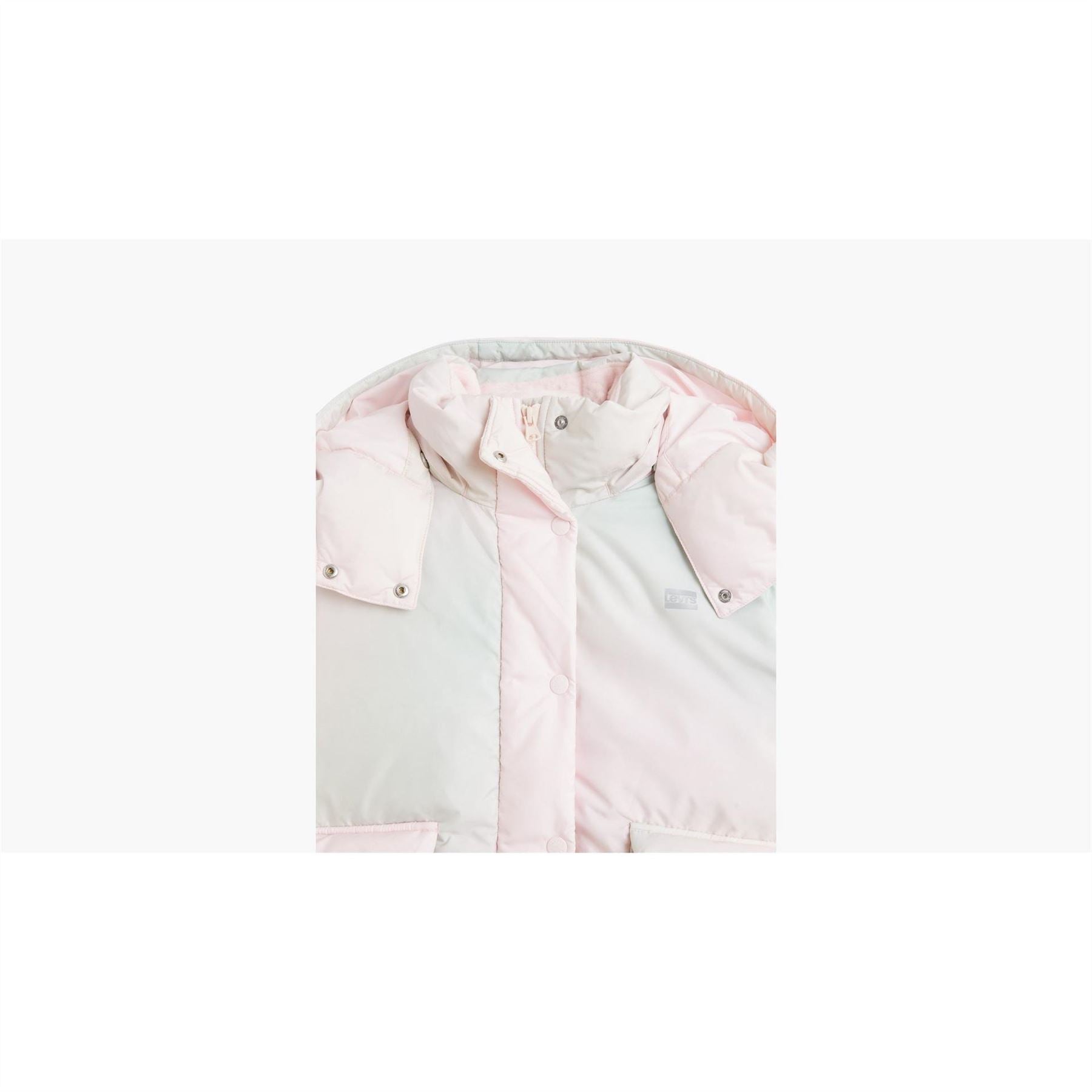 Levis Levis Cropped Hooded Long Sleeve Down Short Puffer Jacket