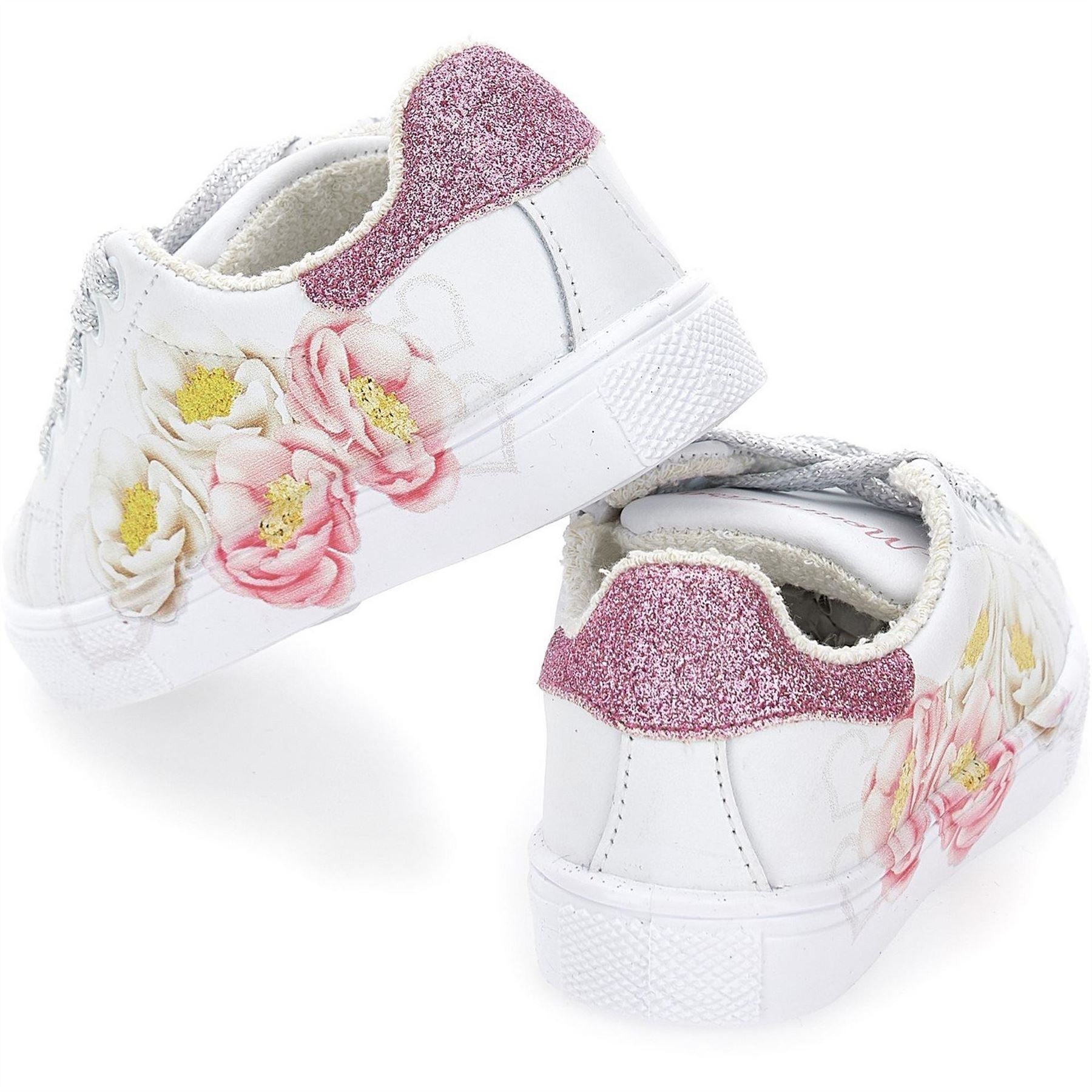 Monnalisa Monlisa Glitter Flower Low Top Trainers