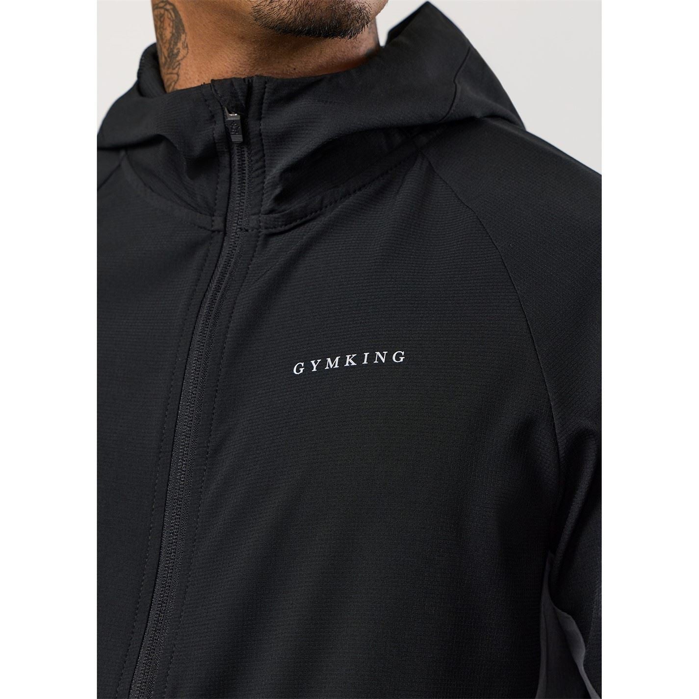 Gym King Progress Windbreaker   Black Graphite