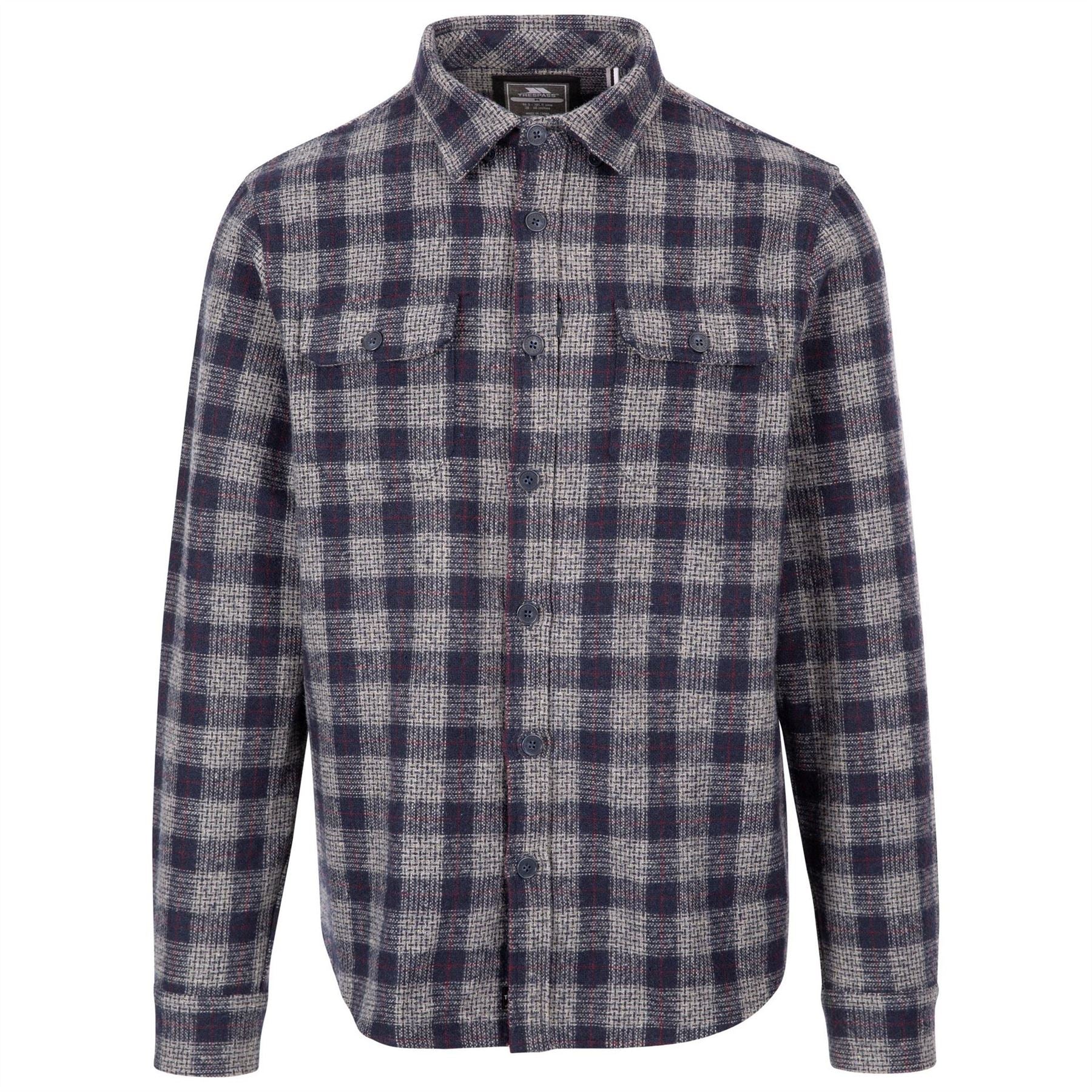 Trespass Collared Neck Long Sleeve Shirt with Chest Pocket