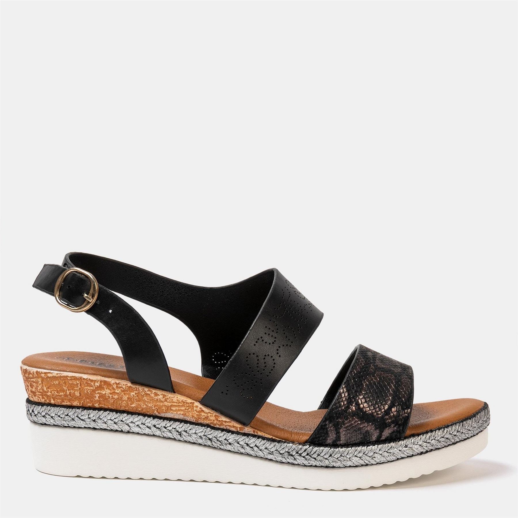 Firetrap Ella Ladies Back Strap Wedge Sandals