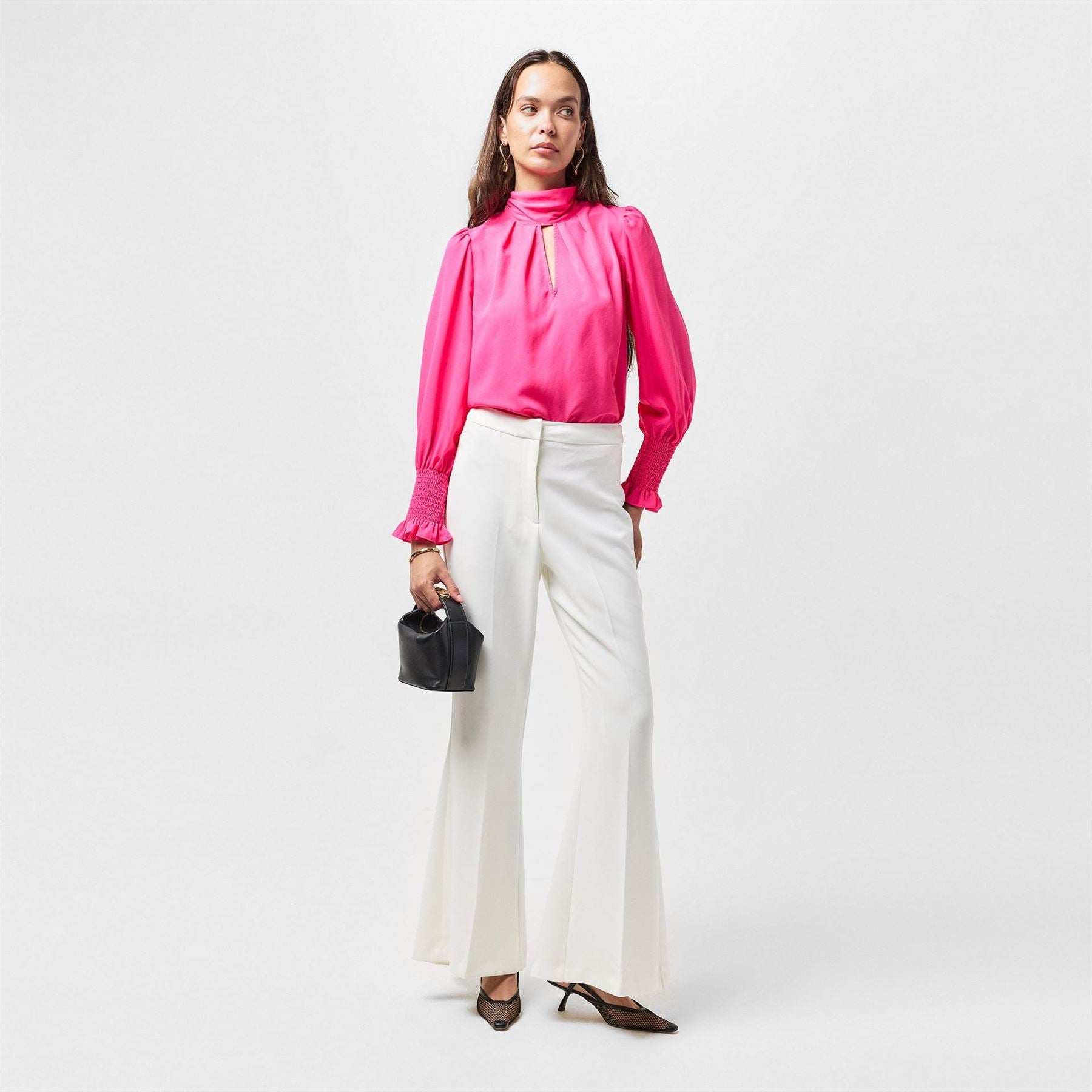 French Connection High Neck Regular Fit Blouse
