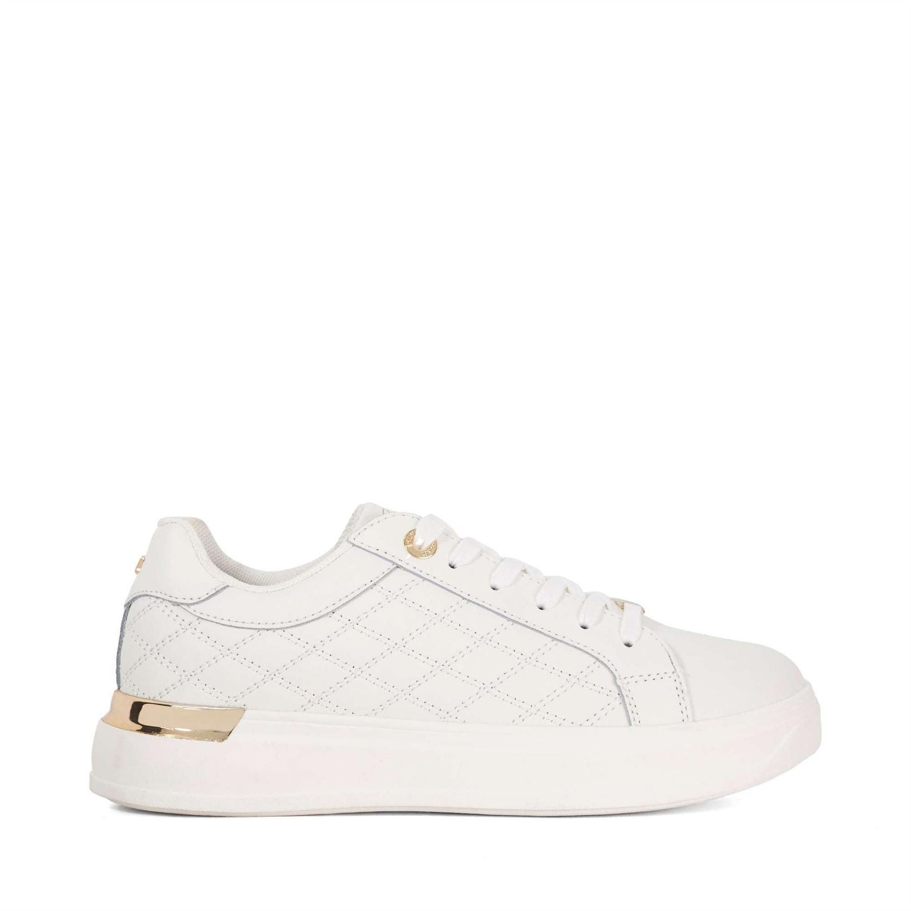 Dune London Elba Textured Lace-Up Platform Trainers
