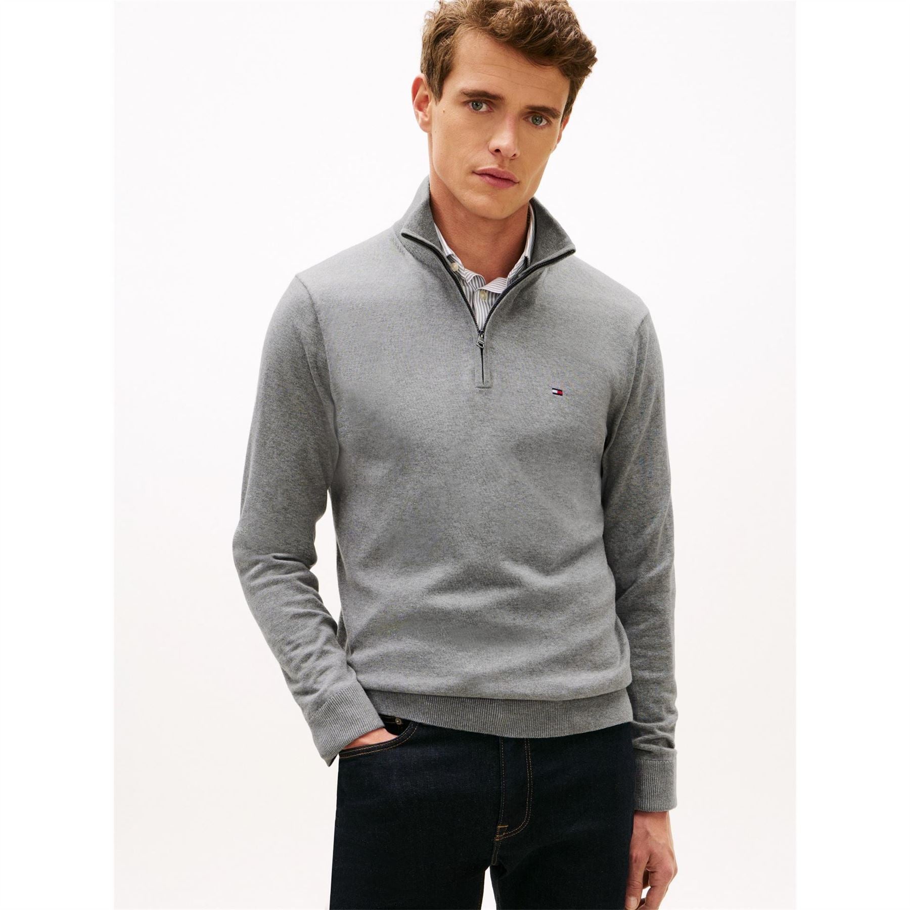 Tommy Hilfiger Hilfiger Essential Cotton Zip Mock