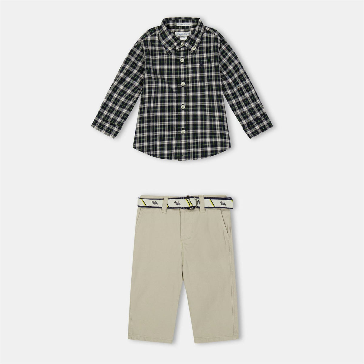 Polo Ralph Lauren Collared Neck Long Sleeve Shirt Chinos Coord Set