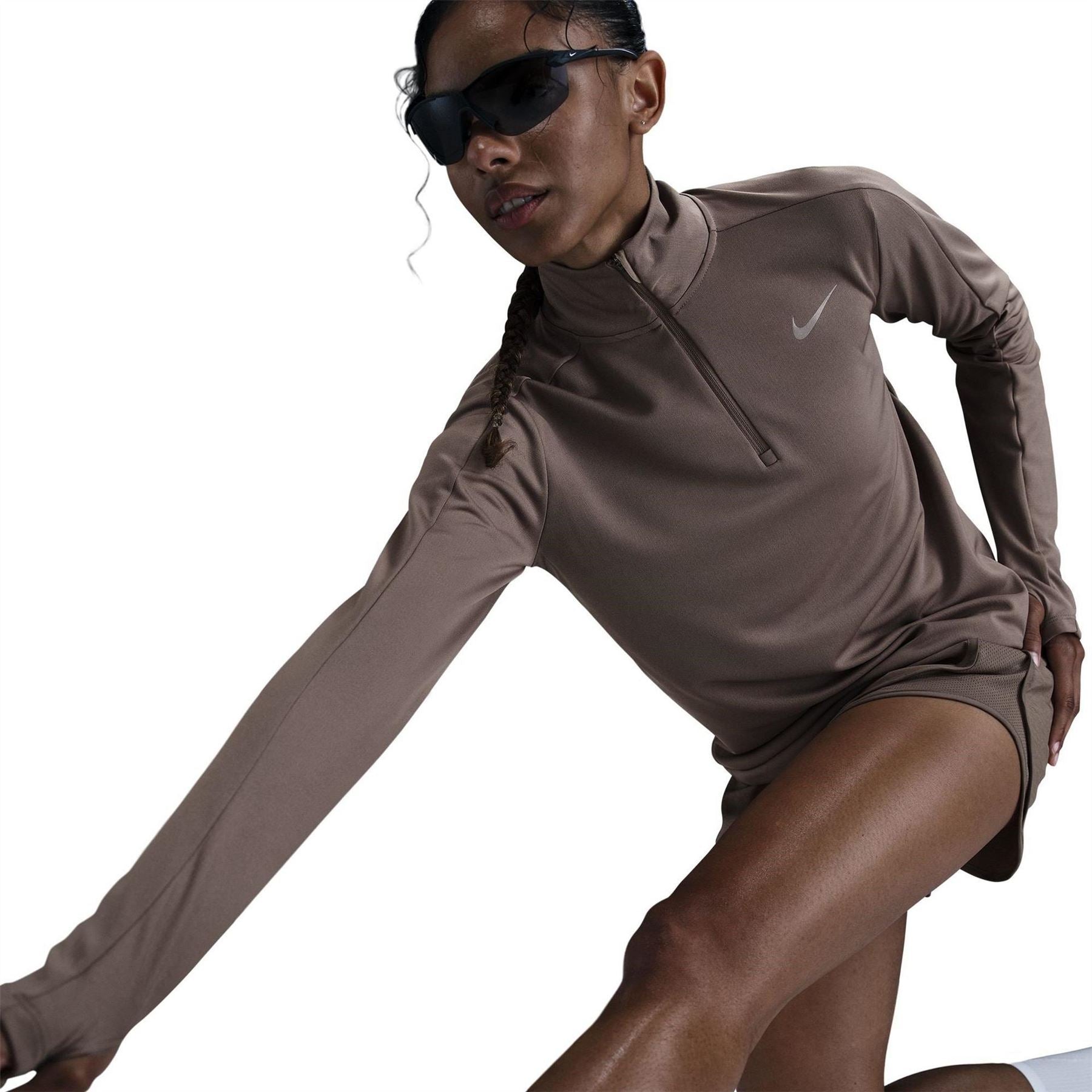 Nike Womens Pacer Long Sleeve 1 2 Zip Running Top