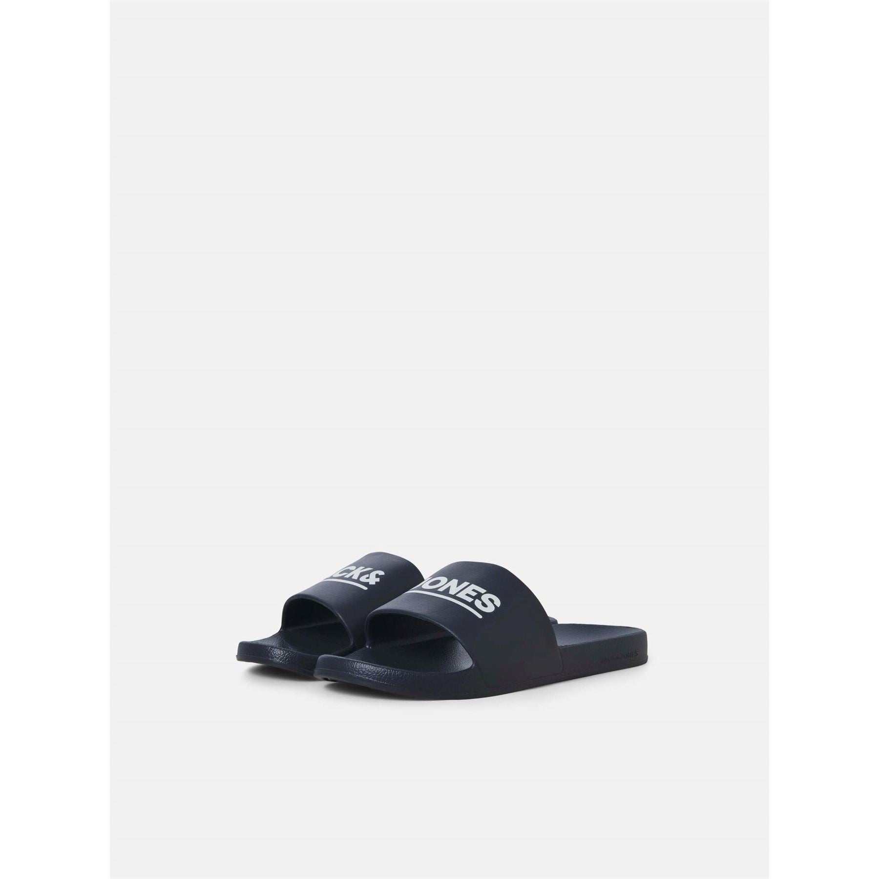 Jack and Jones Ollie Slider Open Toe Logo Print Slides