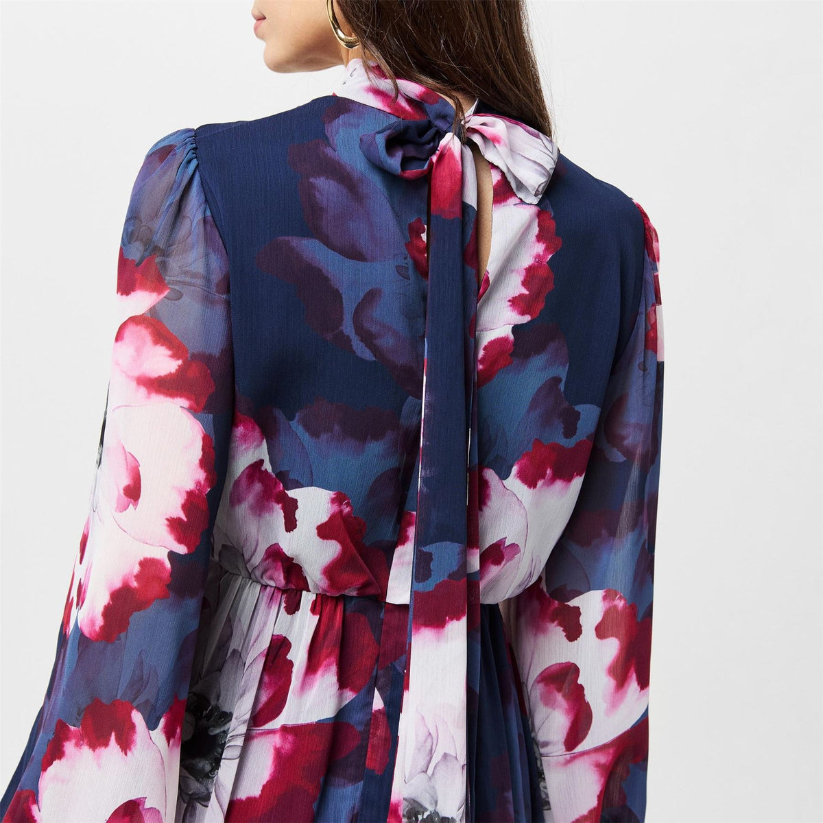 Ted Baker Woven High Neck Mini A-Line Dress