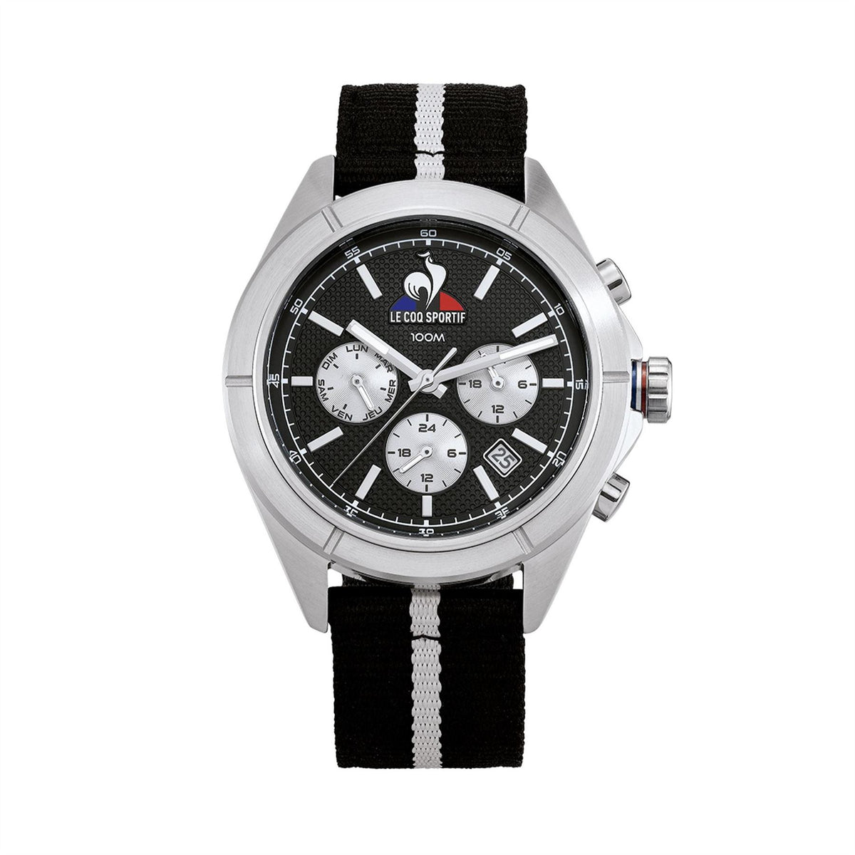 Le Coq Sportif Essentiel Black Fabric Strap Digital Watch