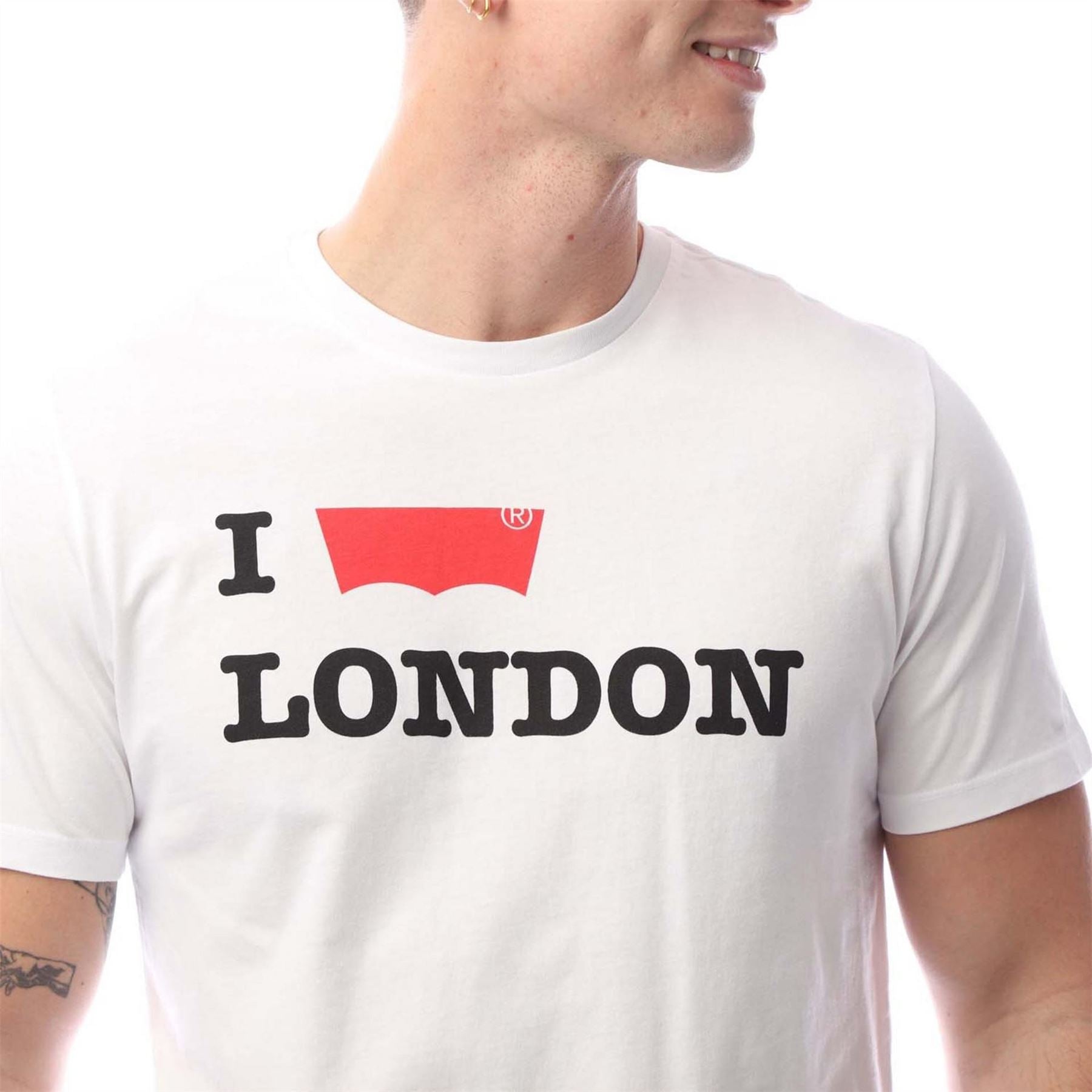 Levis Levi London Text Graphic Crew Neck Short Sleeve T-Shirt