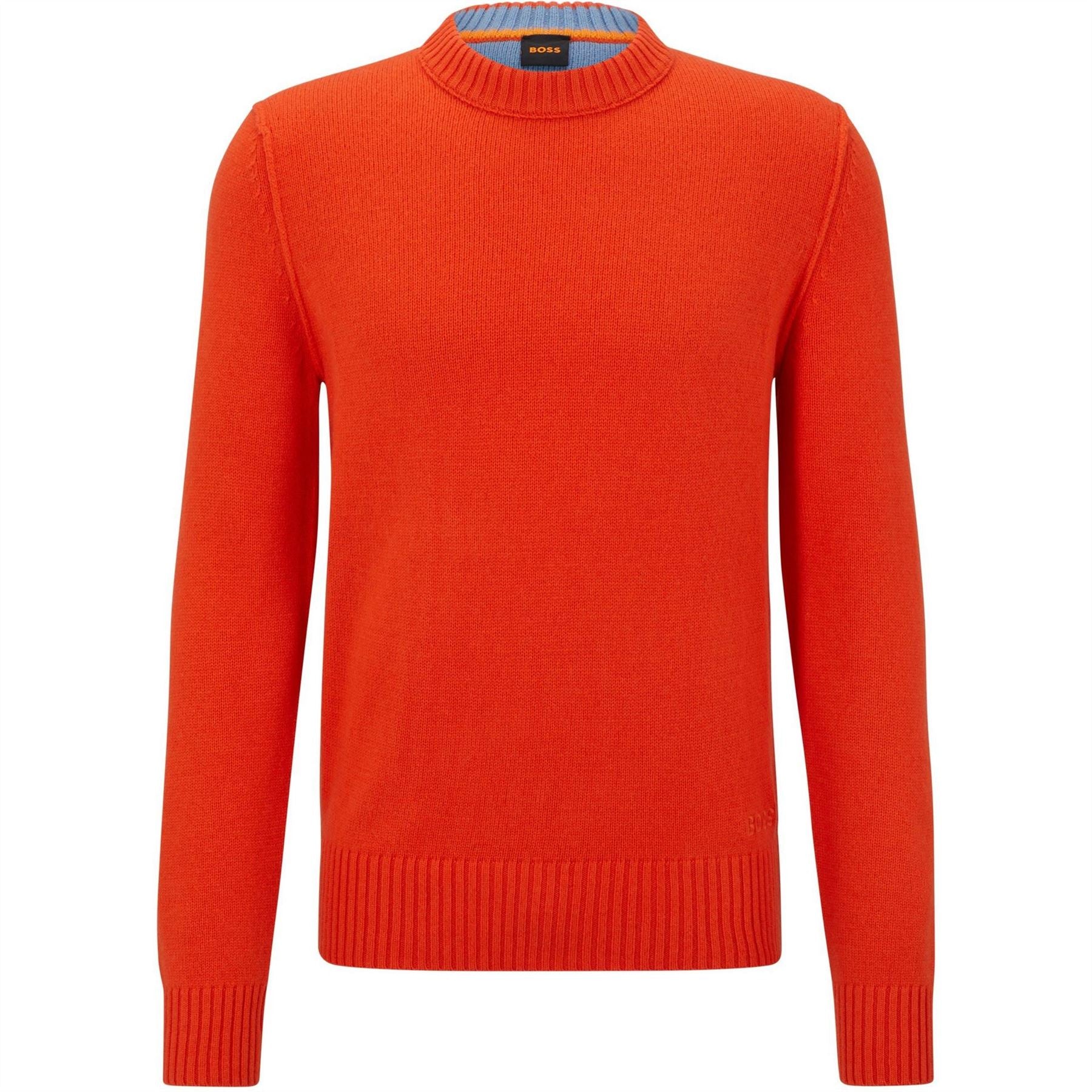 Boss Rib Crew Neck Long Sleeve Regular Fit Sweater