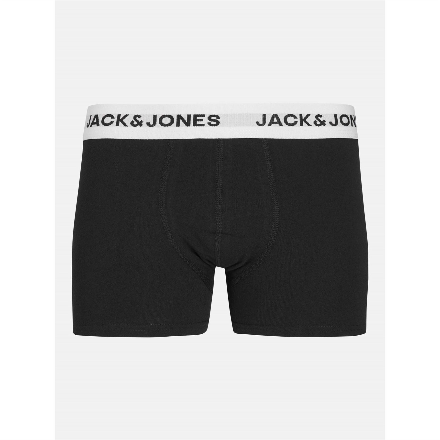 Jack and Jones White Waistband Pack Boxer Trunks