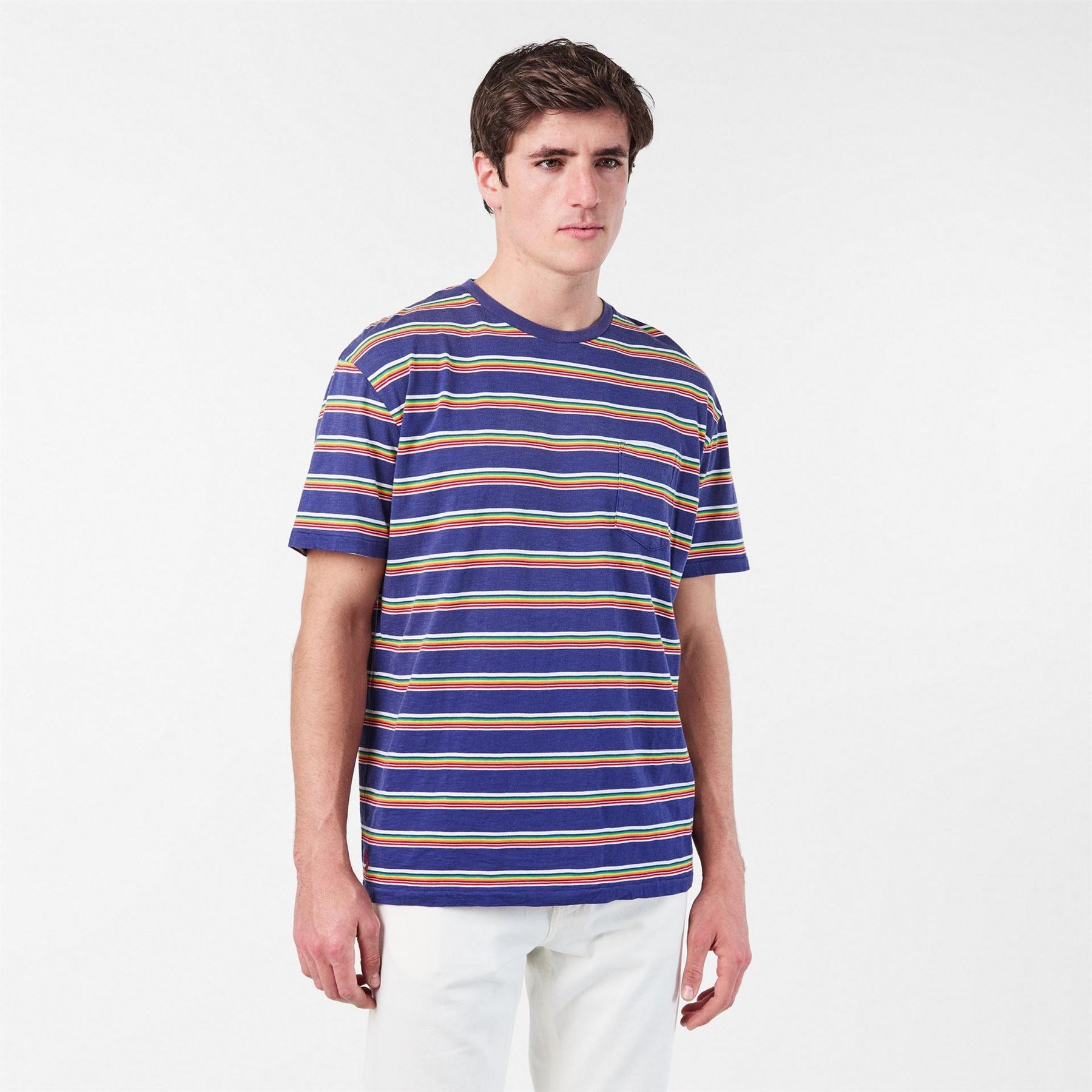 Polo Ralph Lauren Regular Fit Multi Stripe Crew Neck T-Shirt