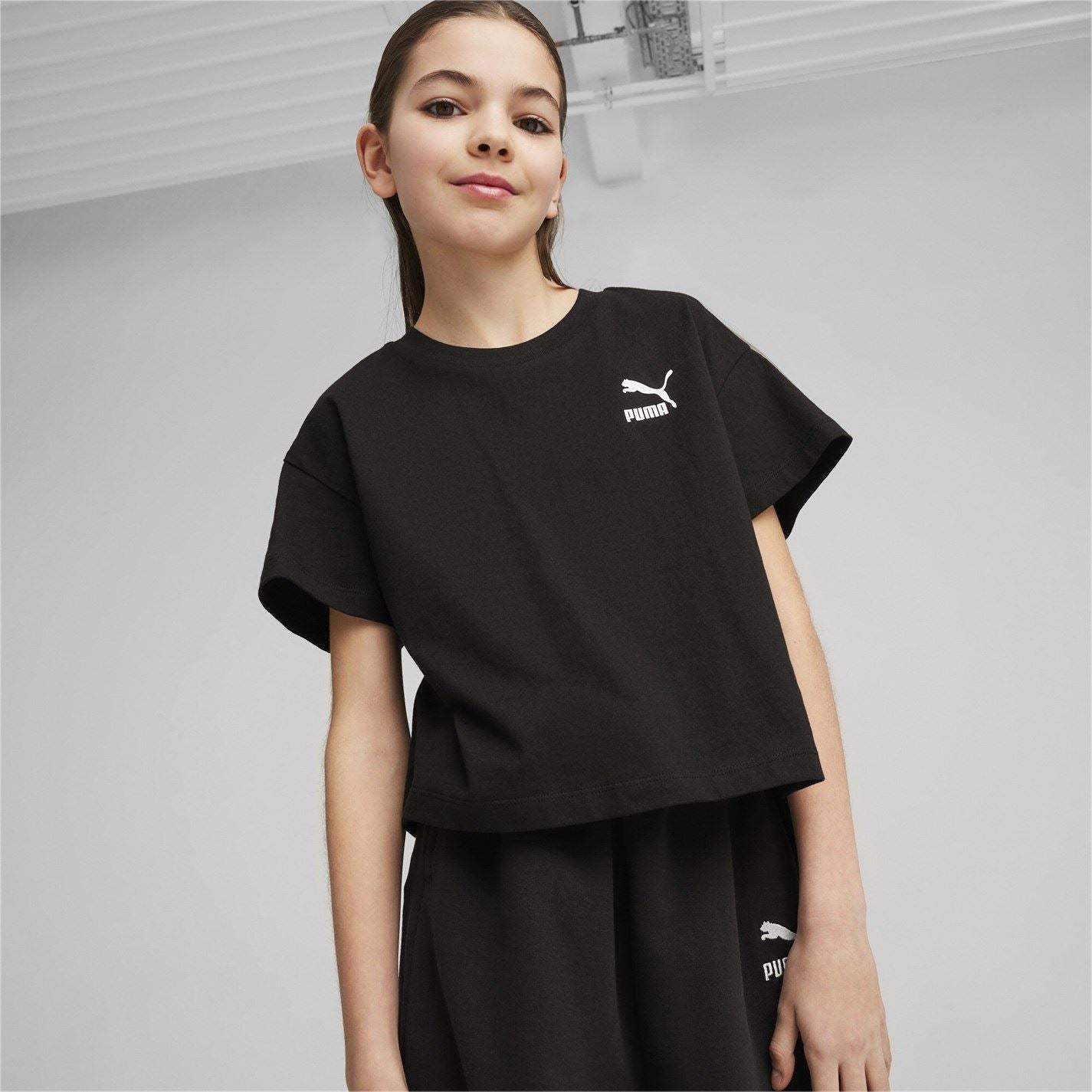 Puma Charcoal Active Mesh Crew Neck T-Shirt