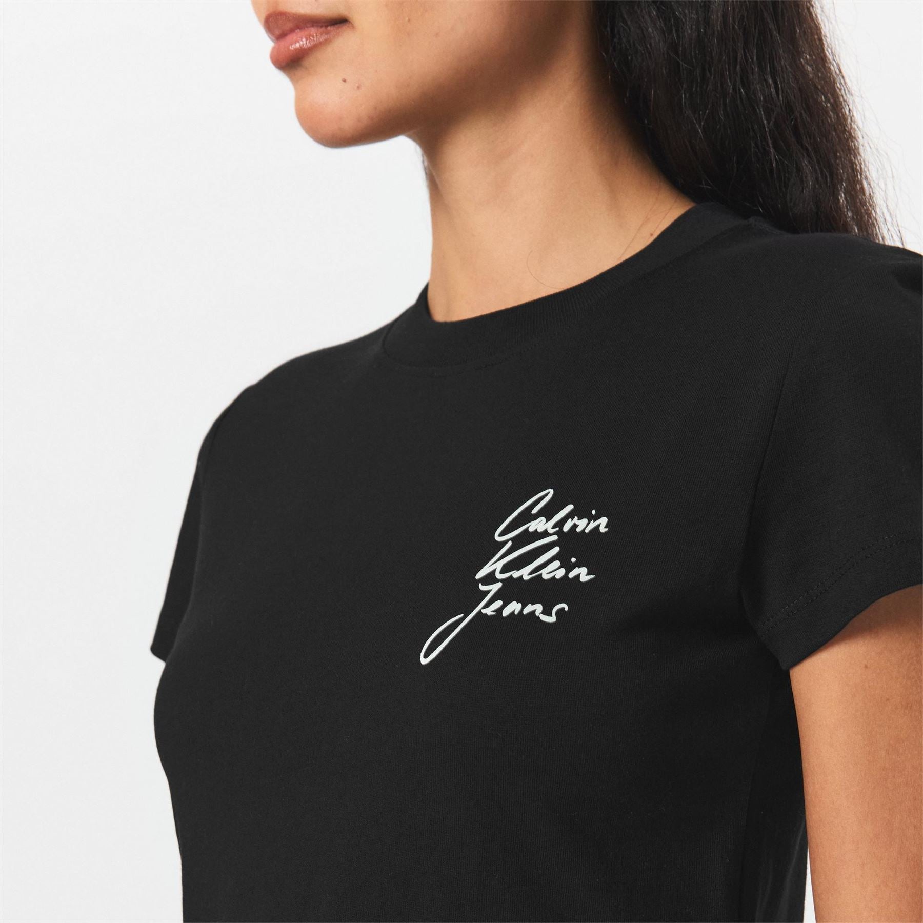 Calvin Klein Jeans Cropped Crew Neck Regular Fit T-Shirt