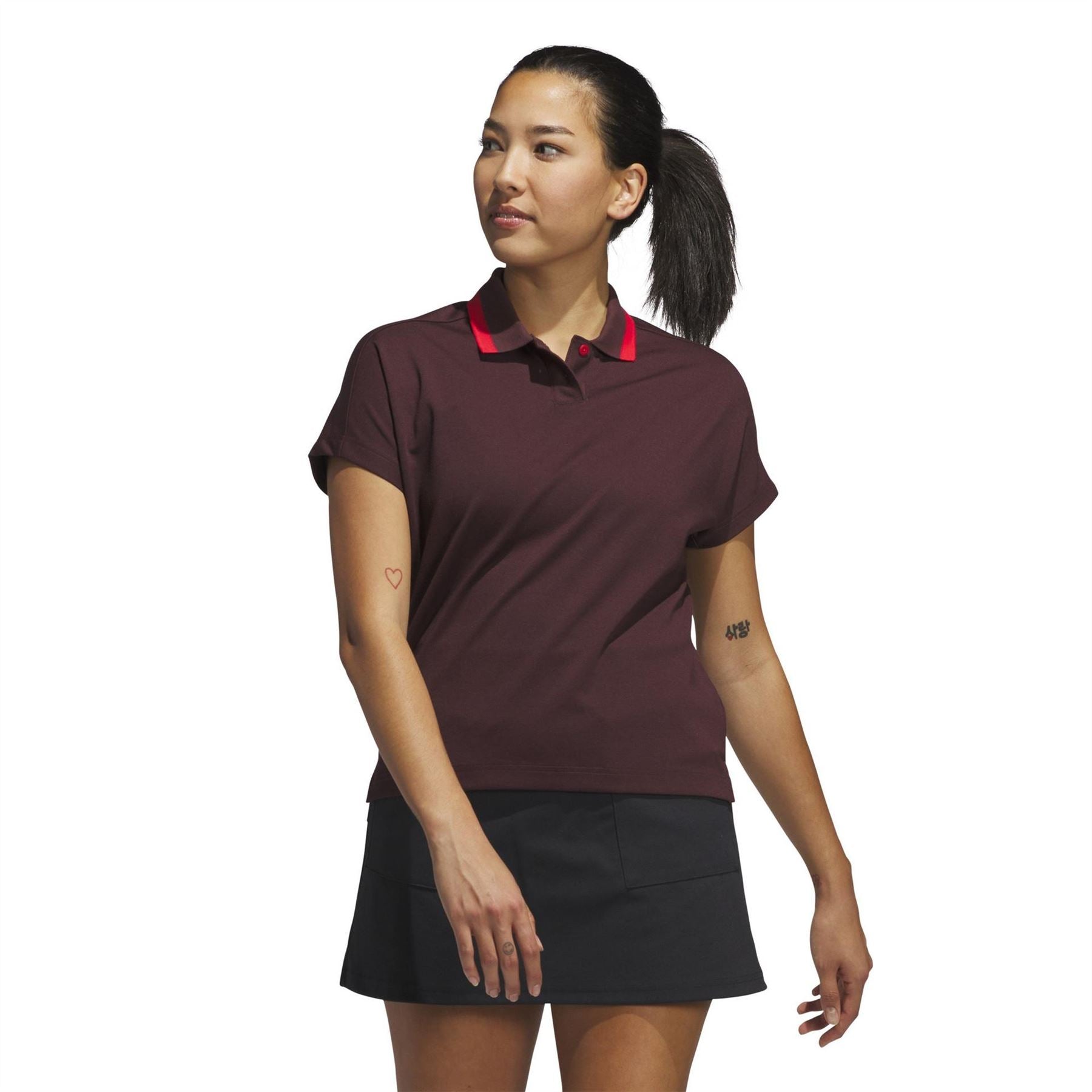 adidas Collared Neck Drop Shoulder Boxy Fit Polo Shirt