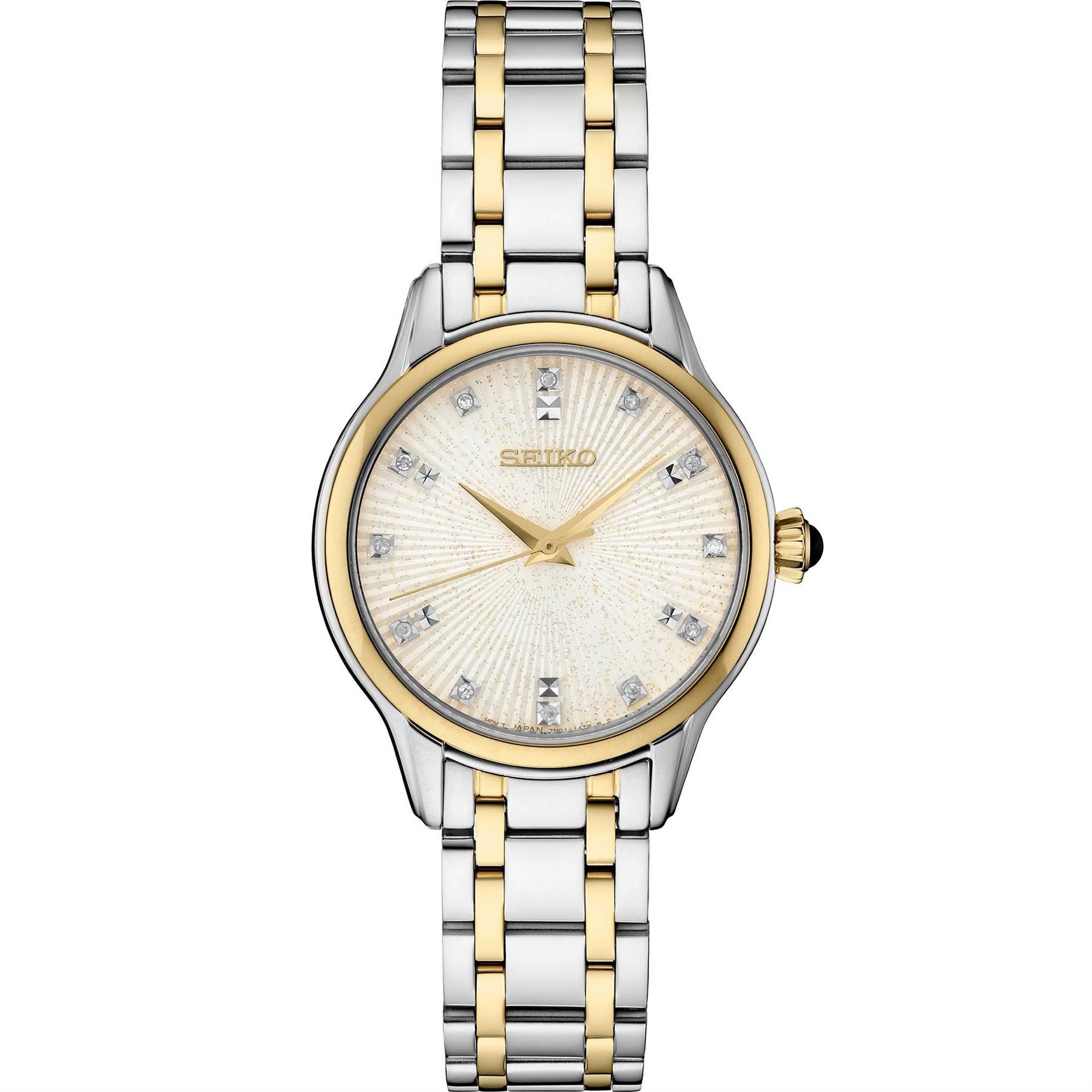 Seiko Set Yellow Gold Bracelet Analogue Dress Watch