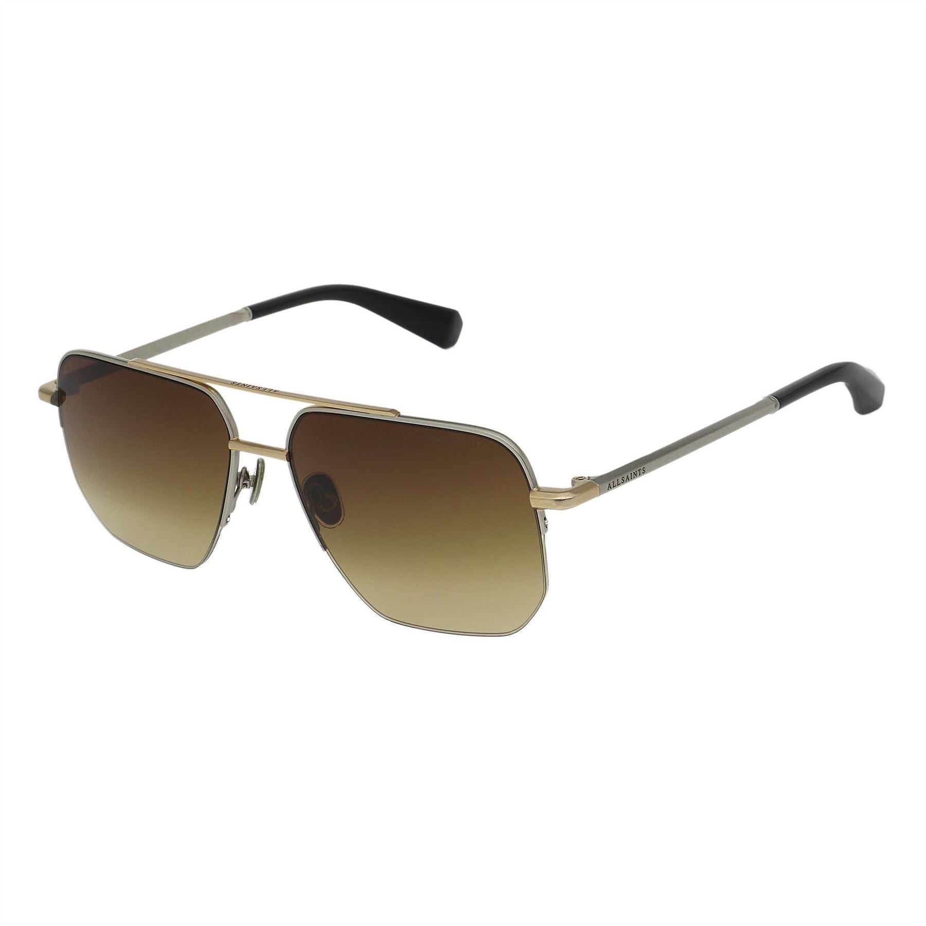 AllSaints Sai Kai 63 Aviator Double Bridge Sunglasses
