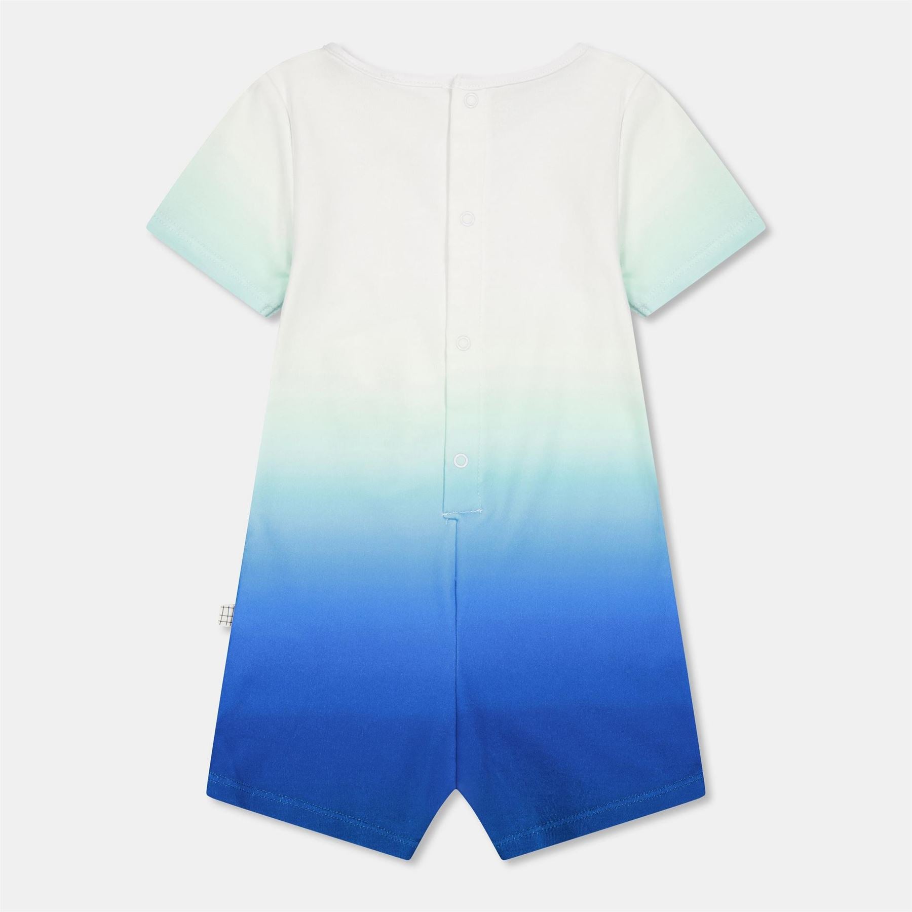 Carrement Beau Crew Neck Lettering Short Sleeve Ombre Playsuit