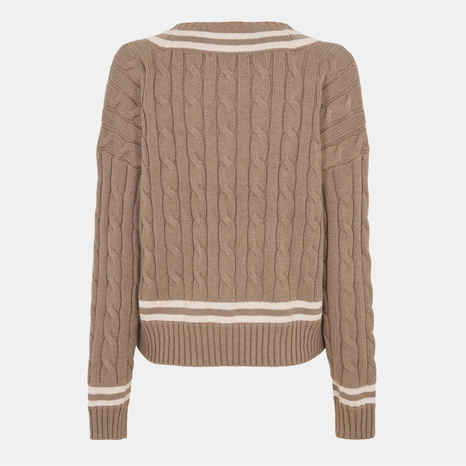 Lauren by Ralph Lauren V-Neck Long Sleeve Regular Fit Sweater