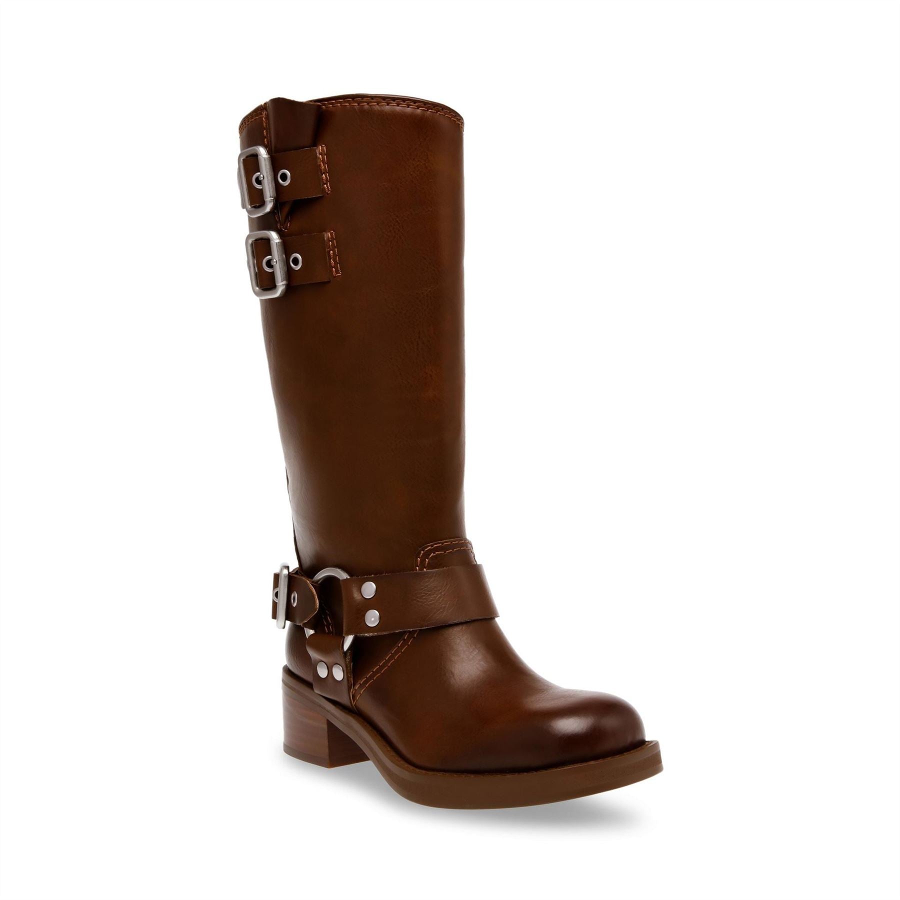 Steve Madden Eastern Motorcycle Boots with Block Heel