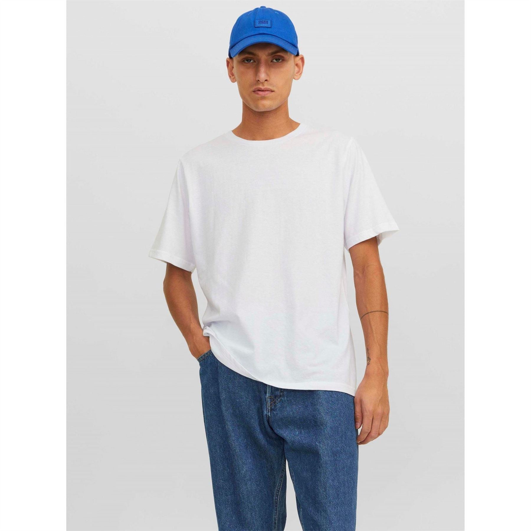 Jack and Jones Mens 3 Pack Short Sleeve T-Shirt
