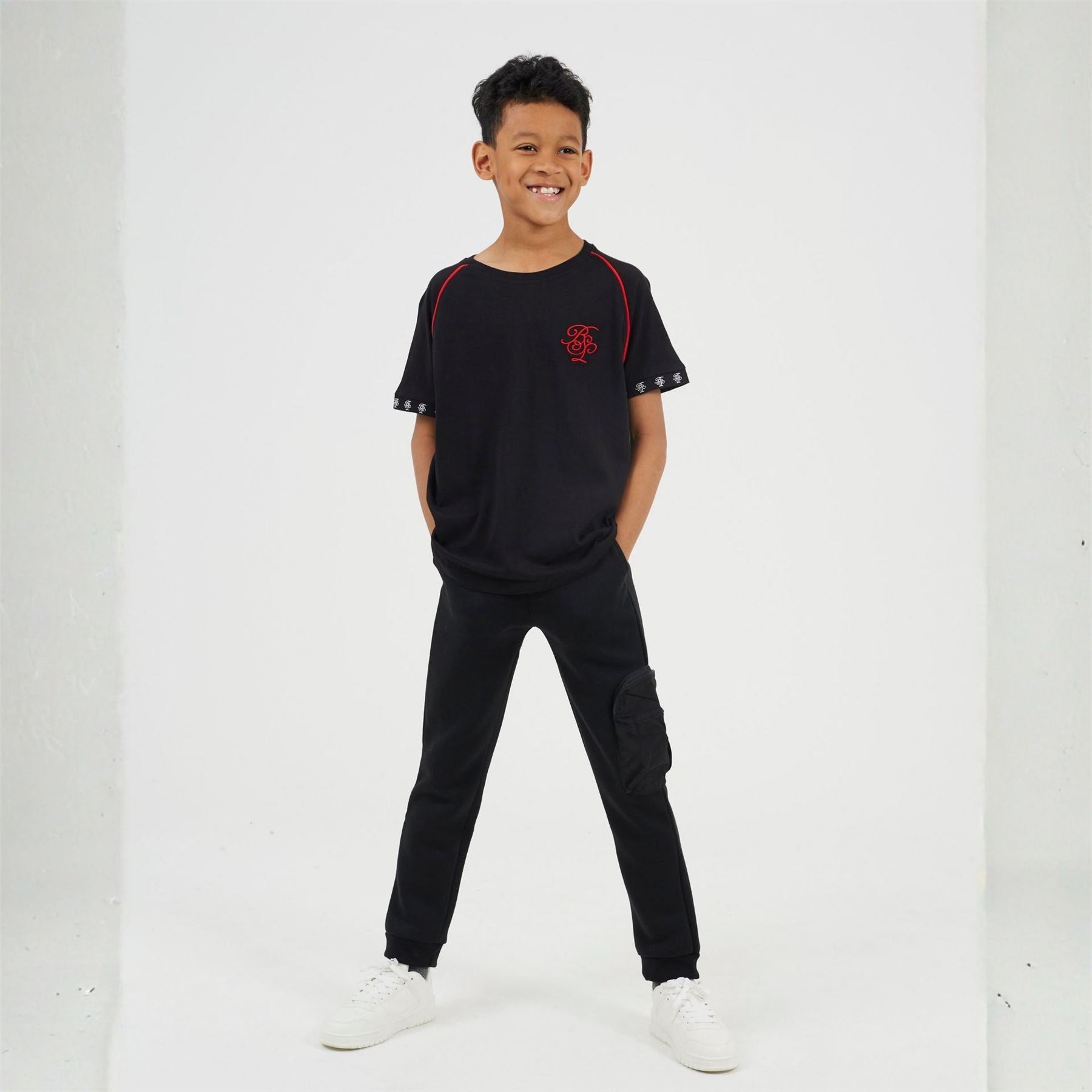 Brave Soul Embroidered Crew Neck Raglan Sleeve Baseball T-Shirt
