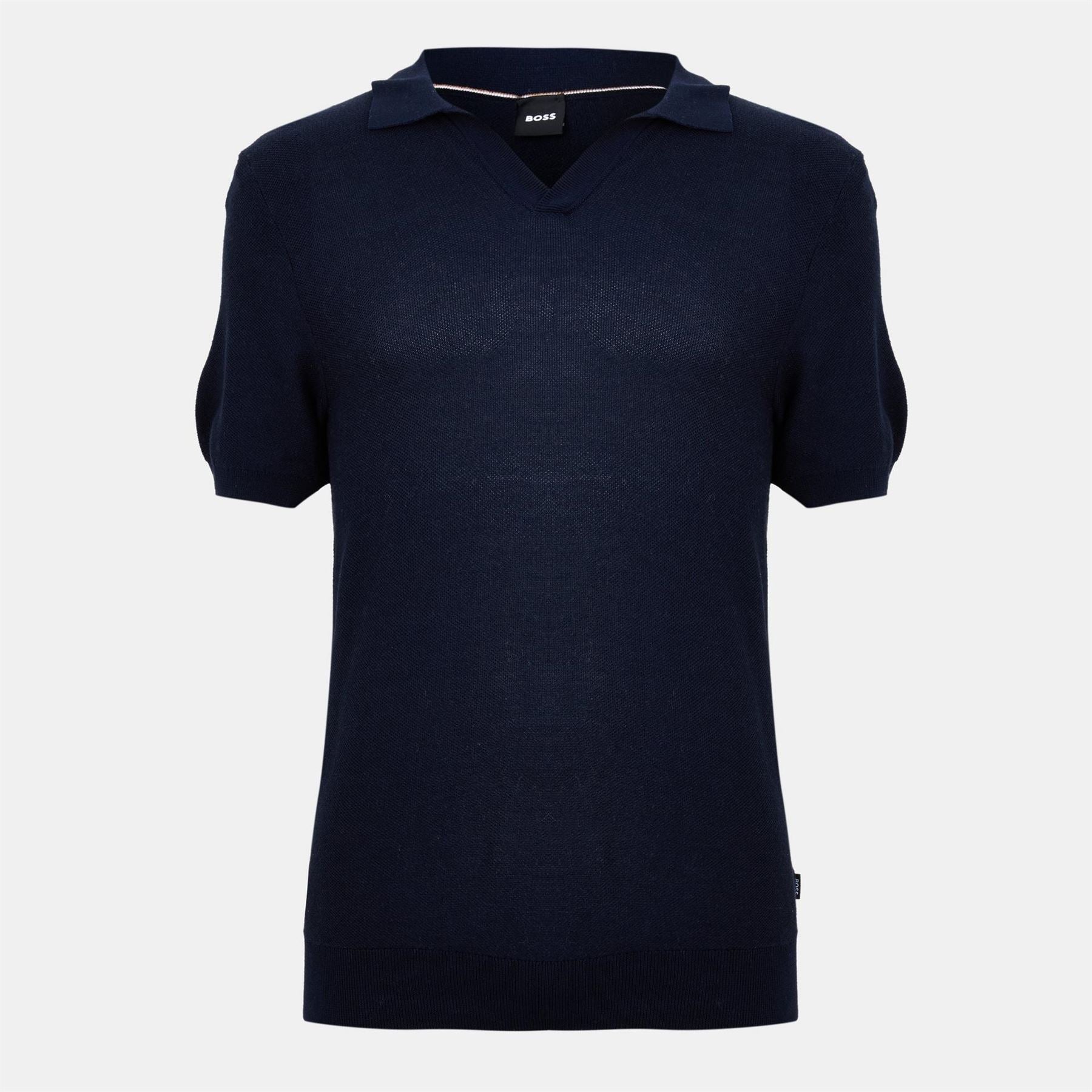 Boss Tempio Fine Knit Short Sleeve Polo Shirt