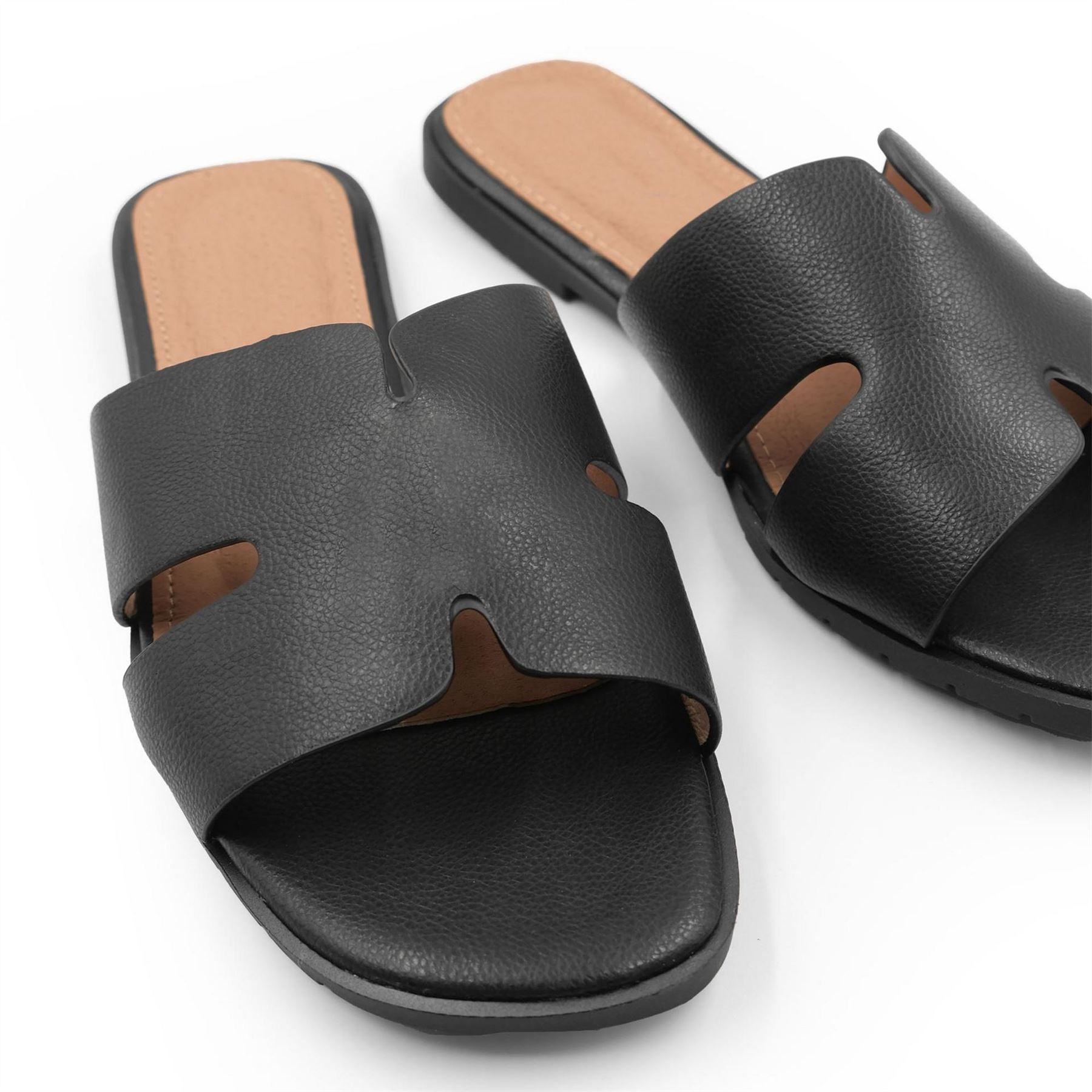 Wheres That From Flat Heel Open Toe Slide Sandals