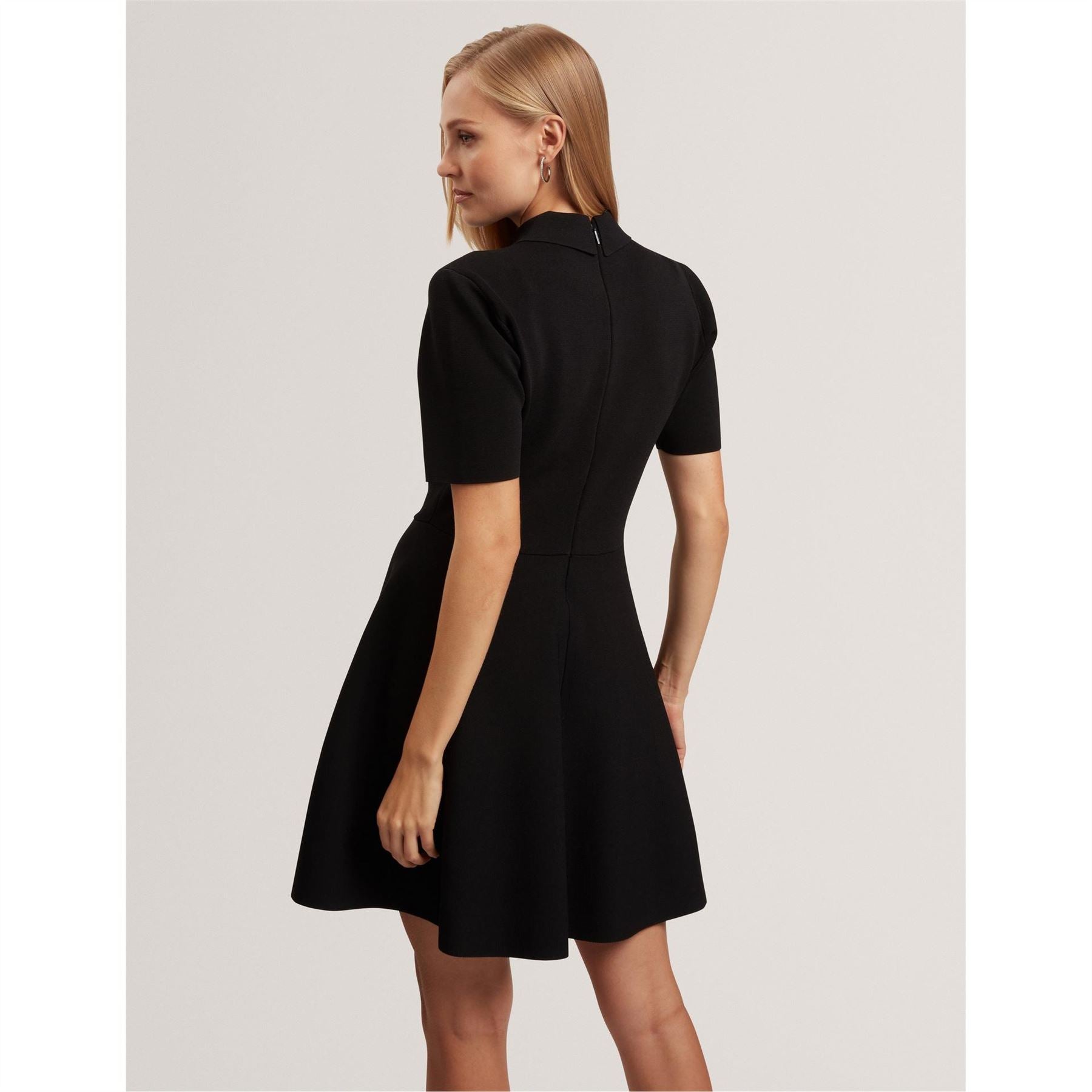 Ted Baker Knit Collared Neck Short Sleeve Mini Dress