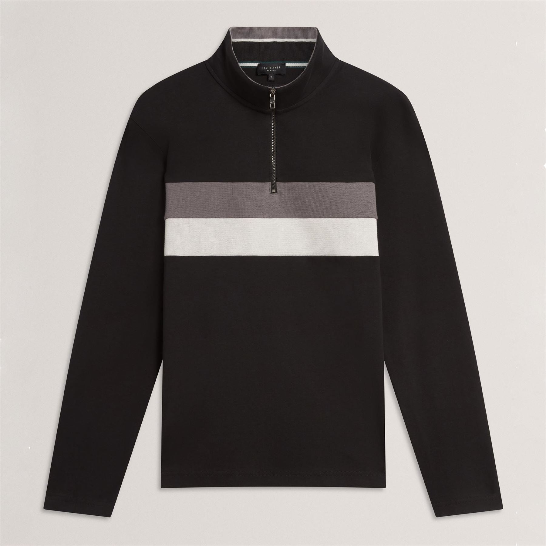 Ted Baker Jersey Zip Neck Long Sleeve Sweatshirt