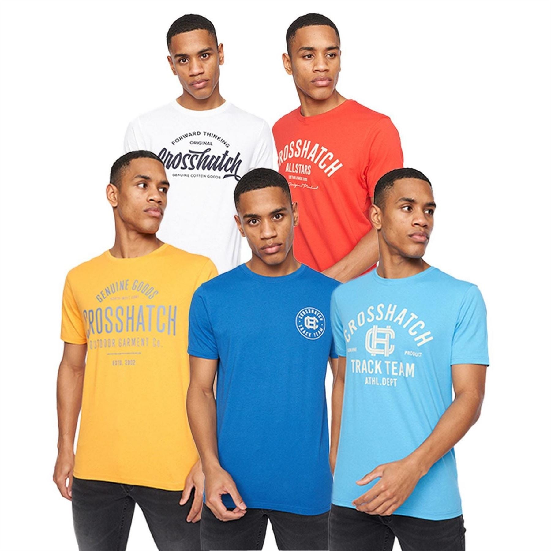 Crosshatch Pack Of Weymouth T-Shirts