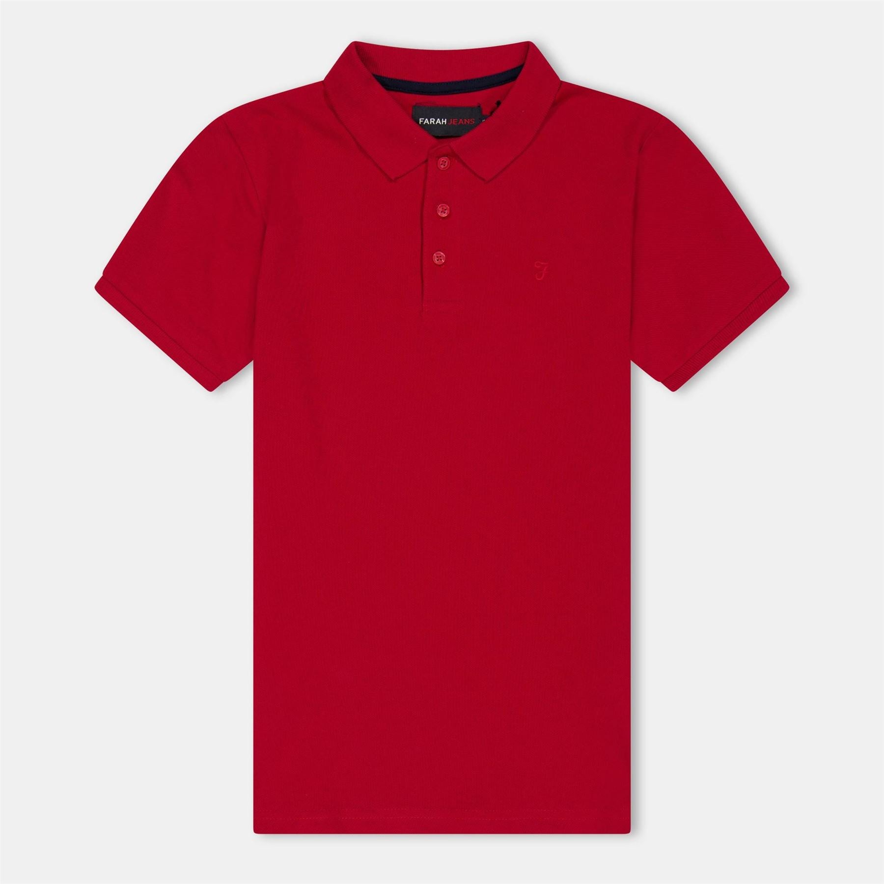 Farah Bugsworth Embroidered Collared Short Sleeve Polo