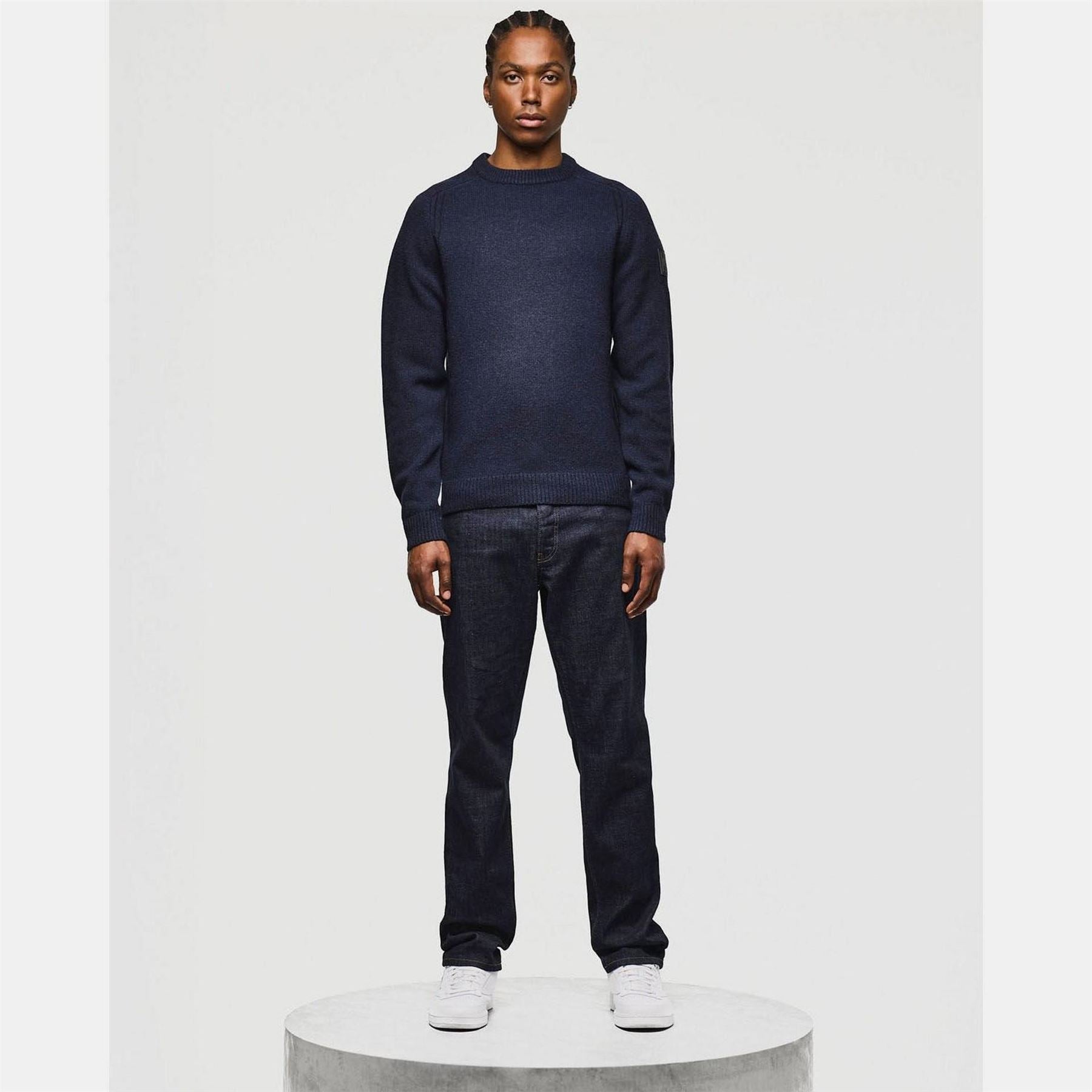 Weekend Offender Zagreb Wool Rich Crew Knit Sweater