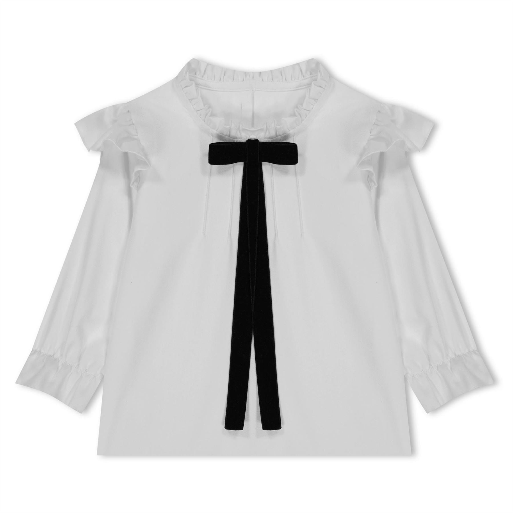 Phi Frill Bow Long Sleeve Blouse