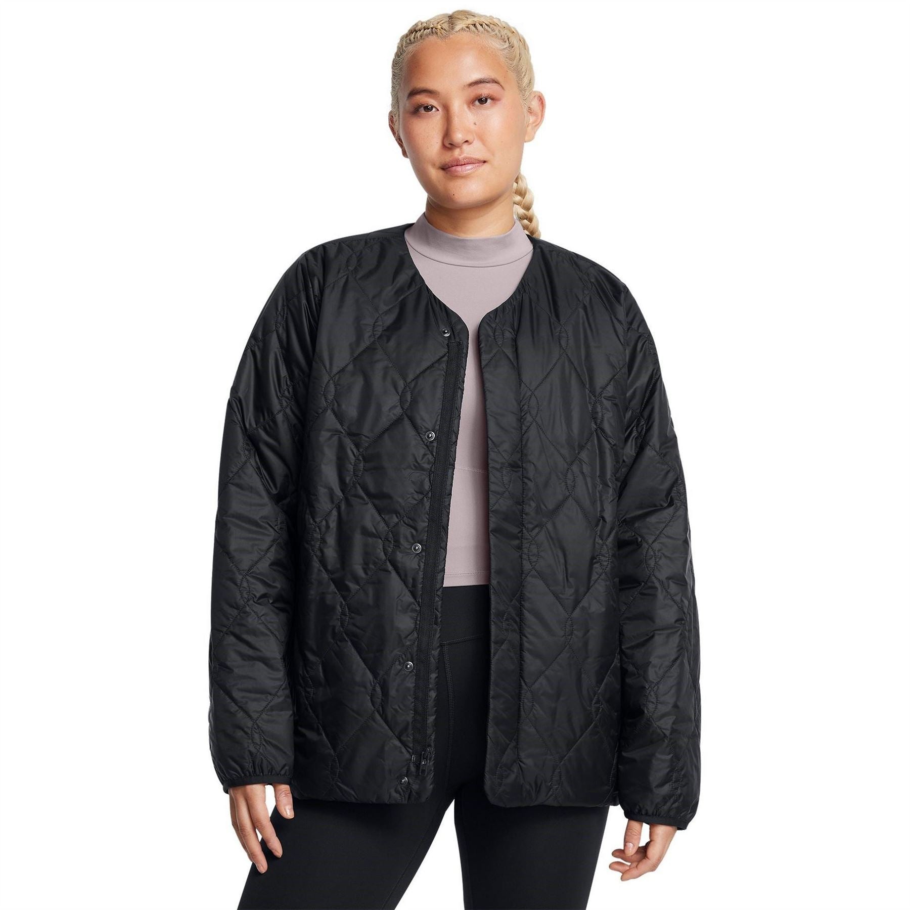 Under Armour Diamond Snap Button Zipped Pocket Puffer Jacket