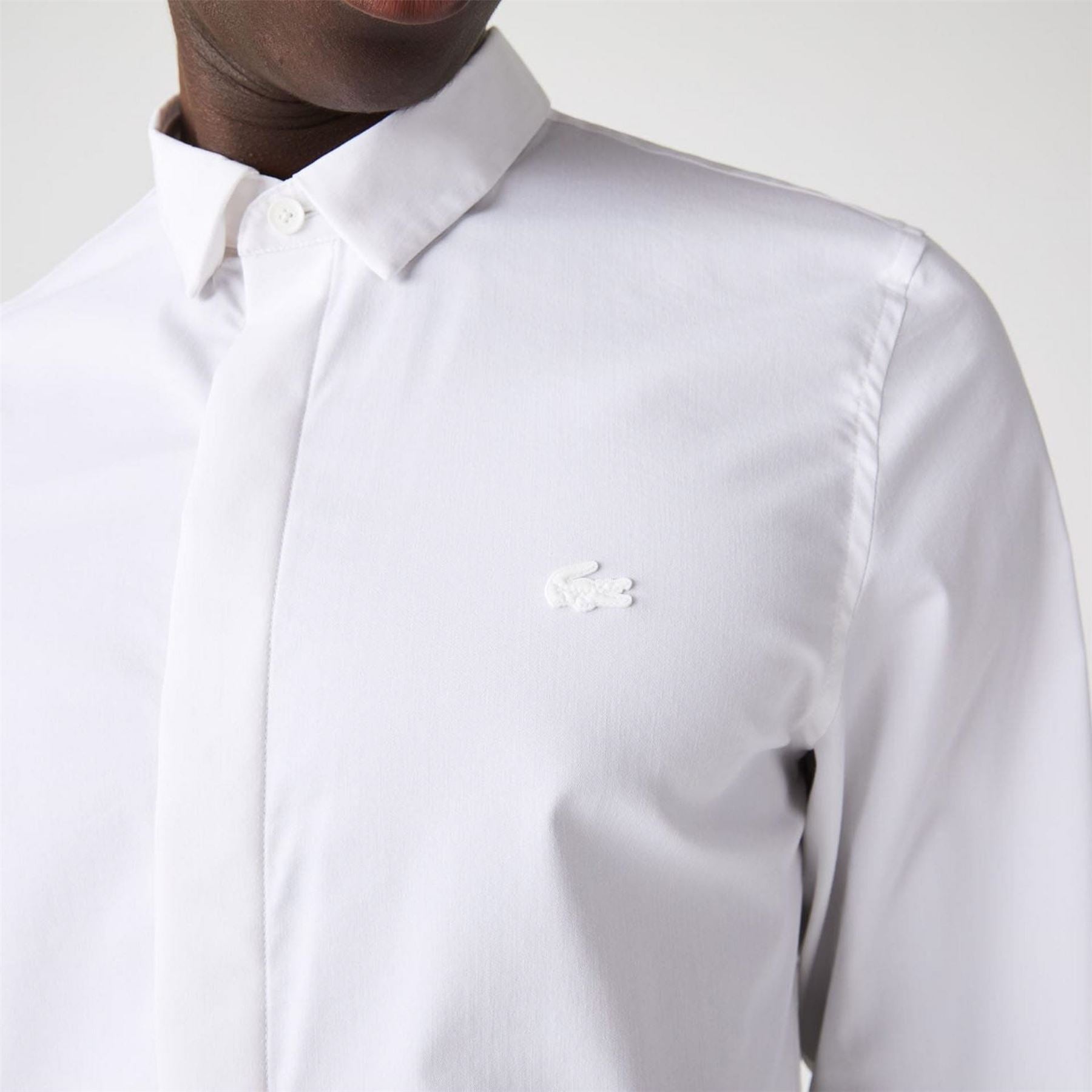 Lacoste Fit Concealed Placket Poplin Shirt