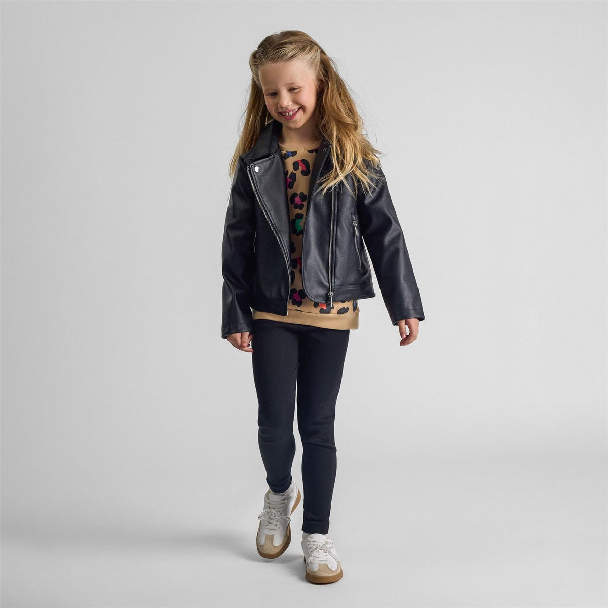 Minoti Solid Patterned Asymmetric Zipper Bike Jacket