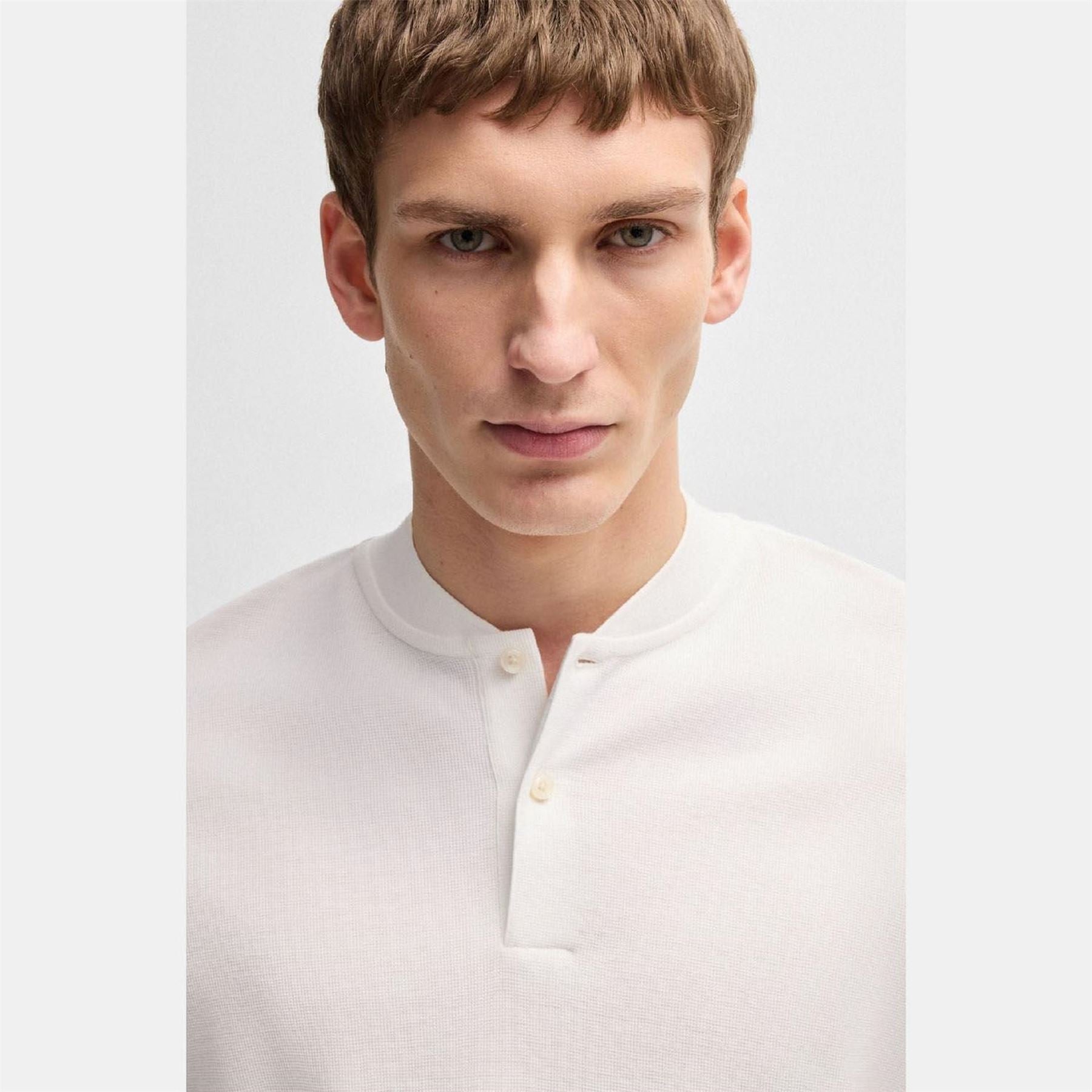 Boss Pratt 120 Collarless Polo Shirt