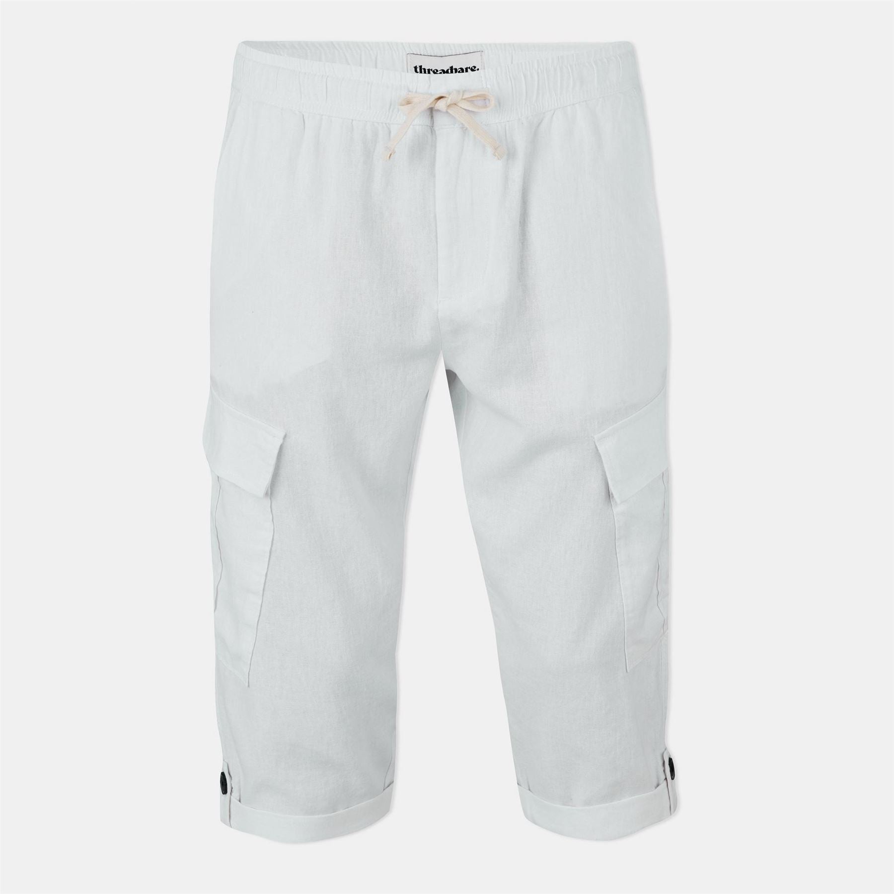 Threadbare Memphis Linen Cargo Pants Solid Patterned
