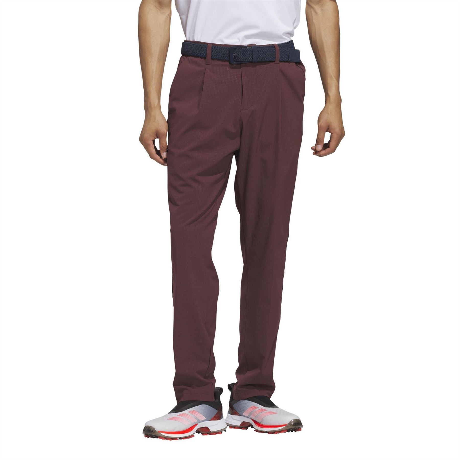 adidas Tour Solid Patterned Straight Chinos