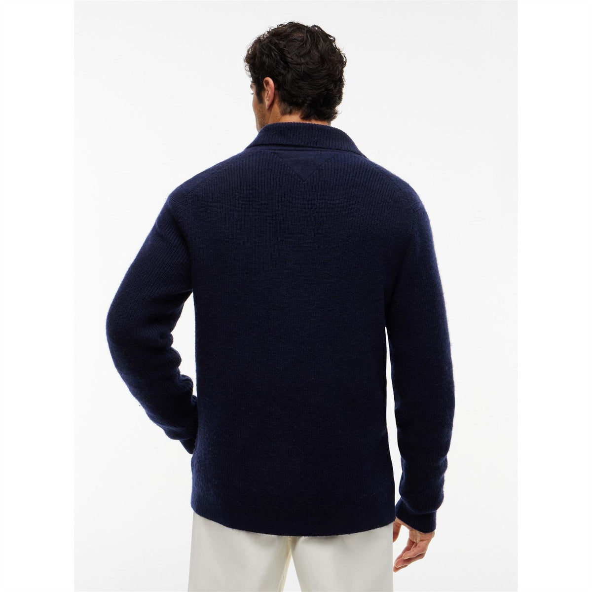 Tommy Hilfiger Ny V Neck Fine Knit Wool Relaxed Fit Cardigan