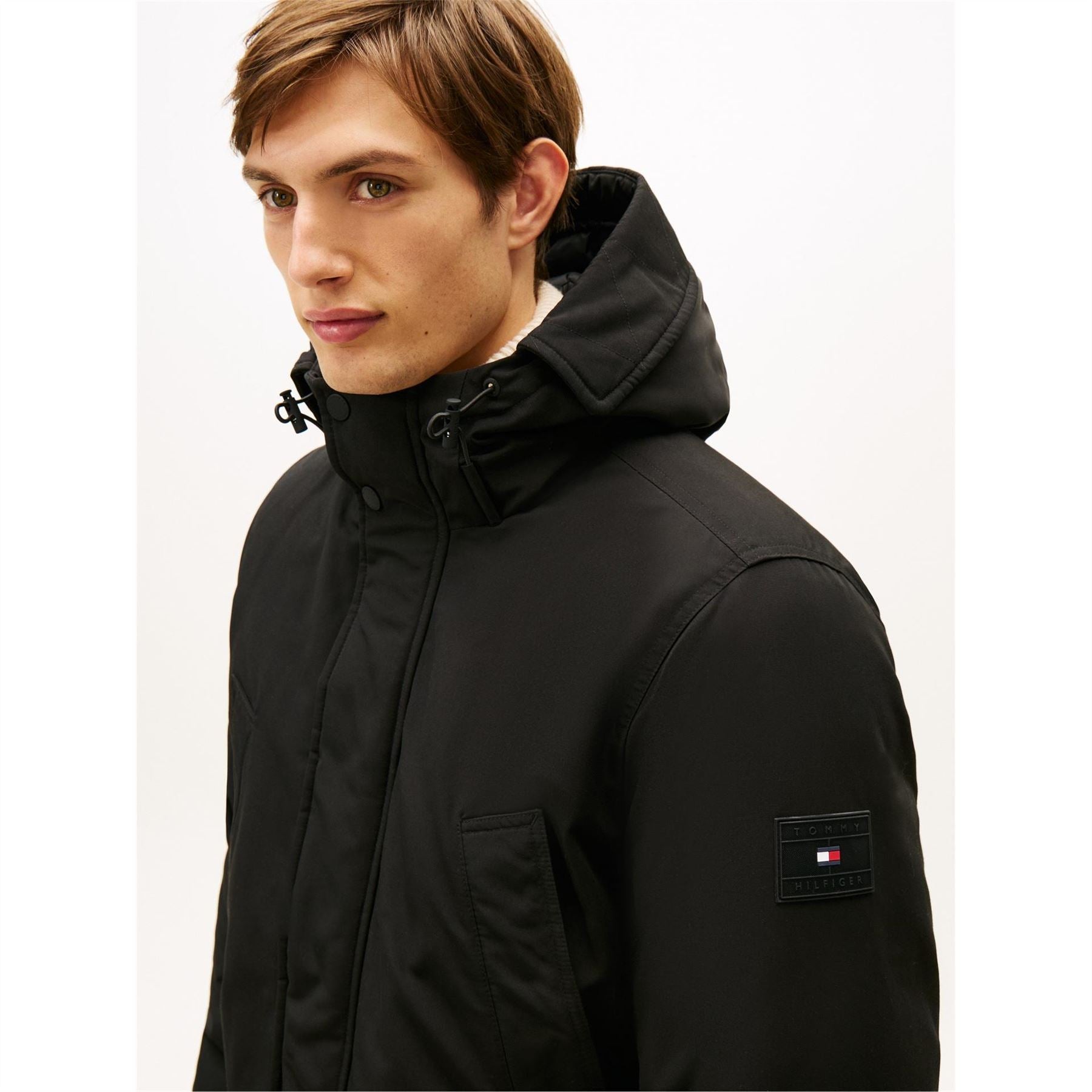 Tommy Hilfiger Padded Utility DWR Hooded Thigh Length Parka