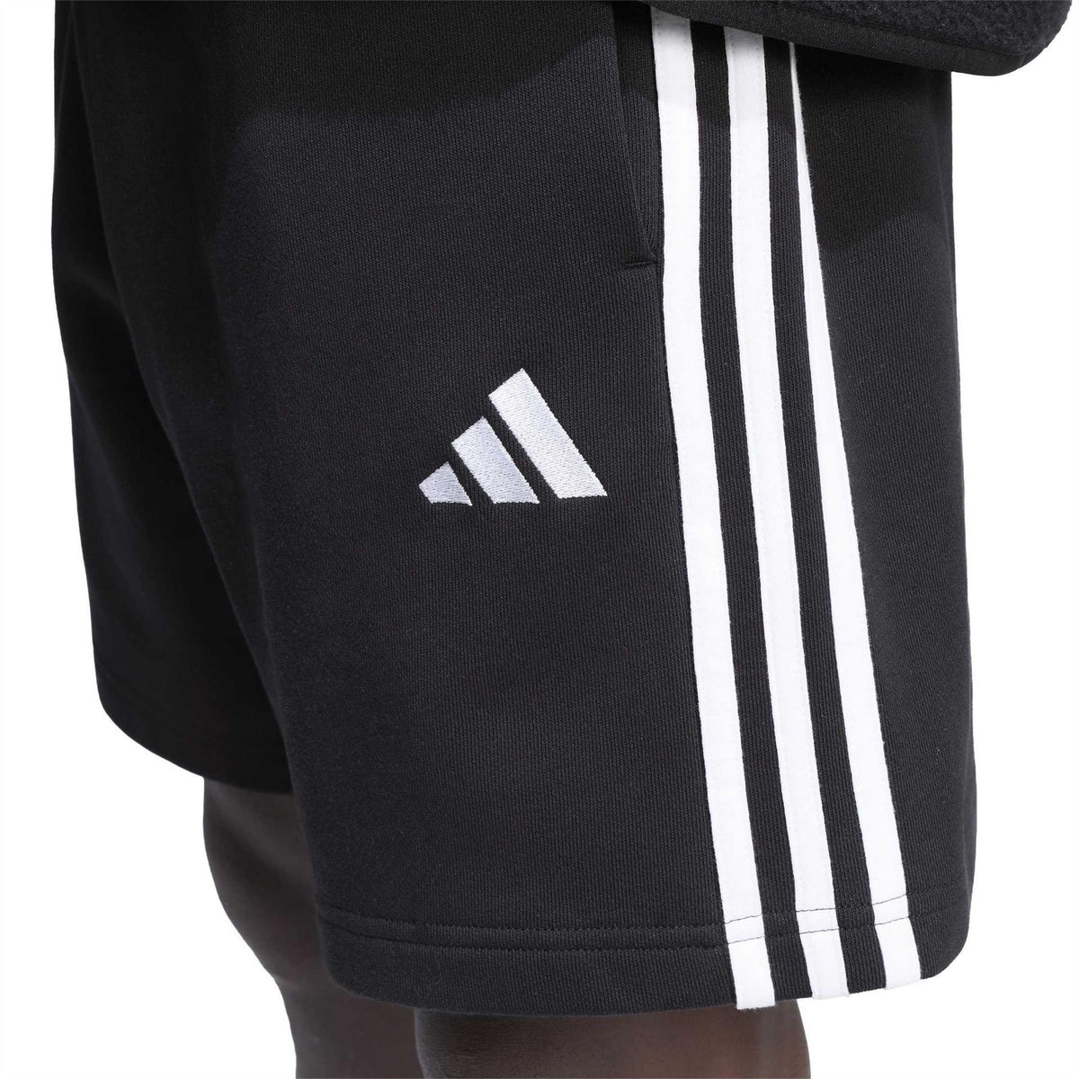 adidas Mens Essentials 3 Stripe Fleece Shorts